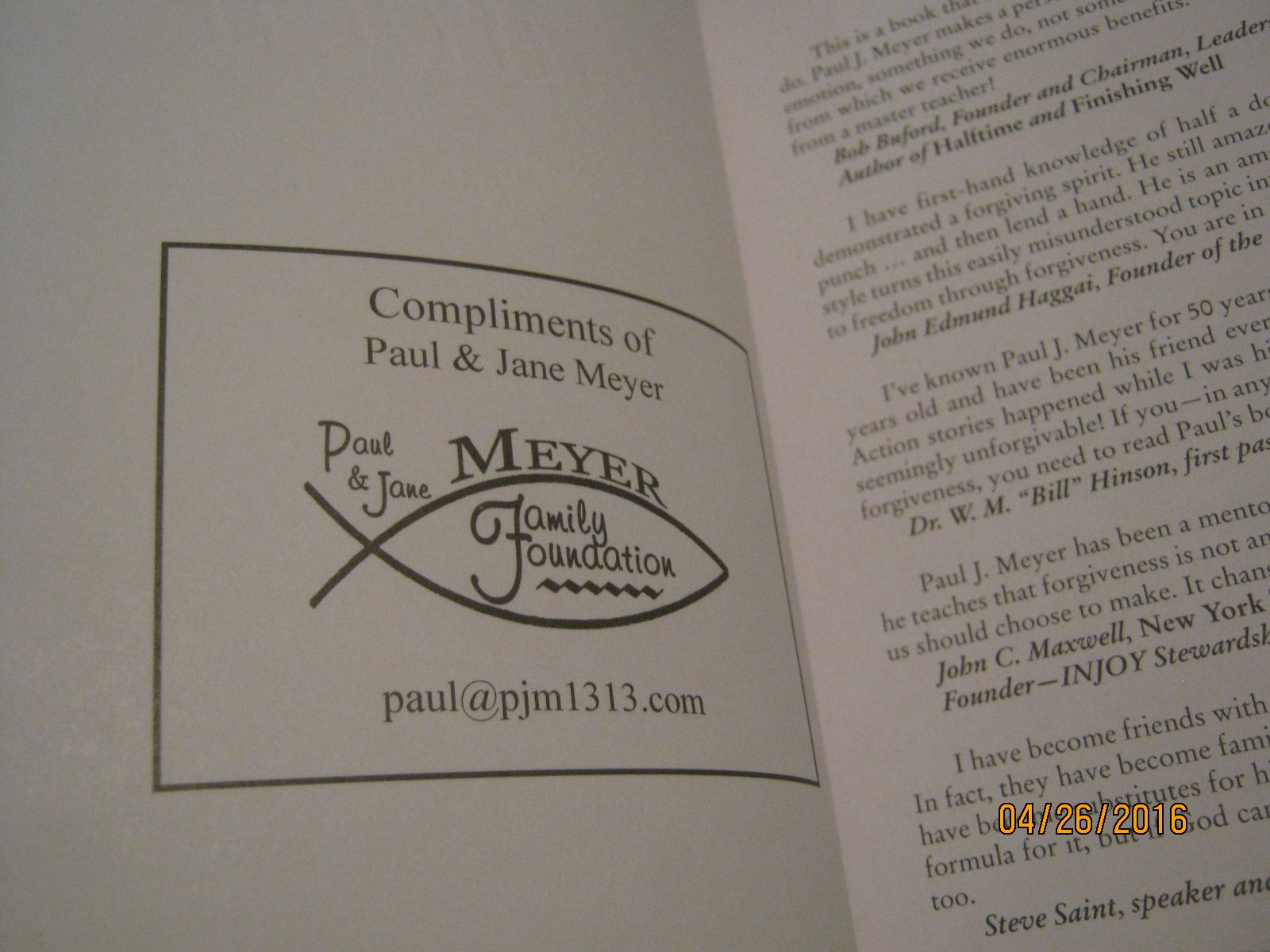 Forgiveness...the Ultimate Miracle (Fortune, Family & Faith) used book depot