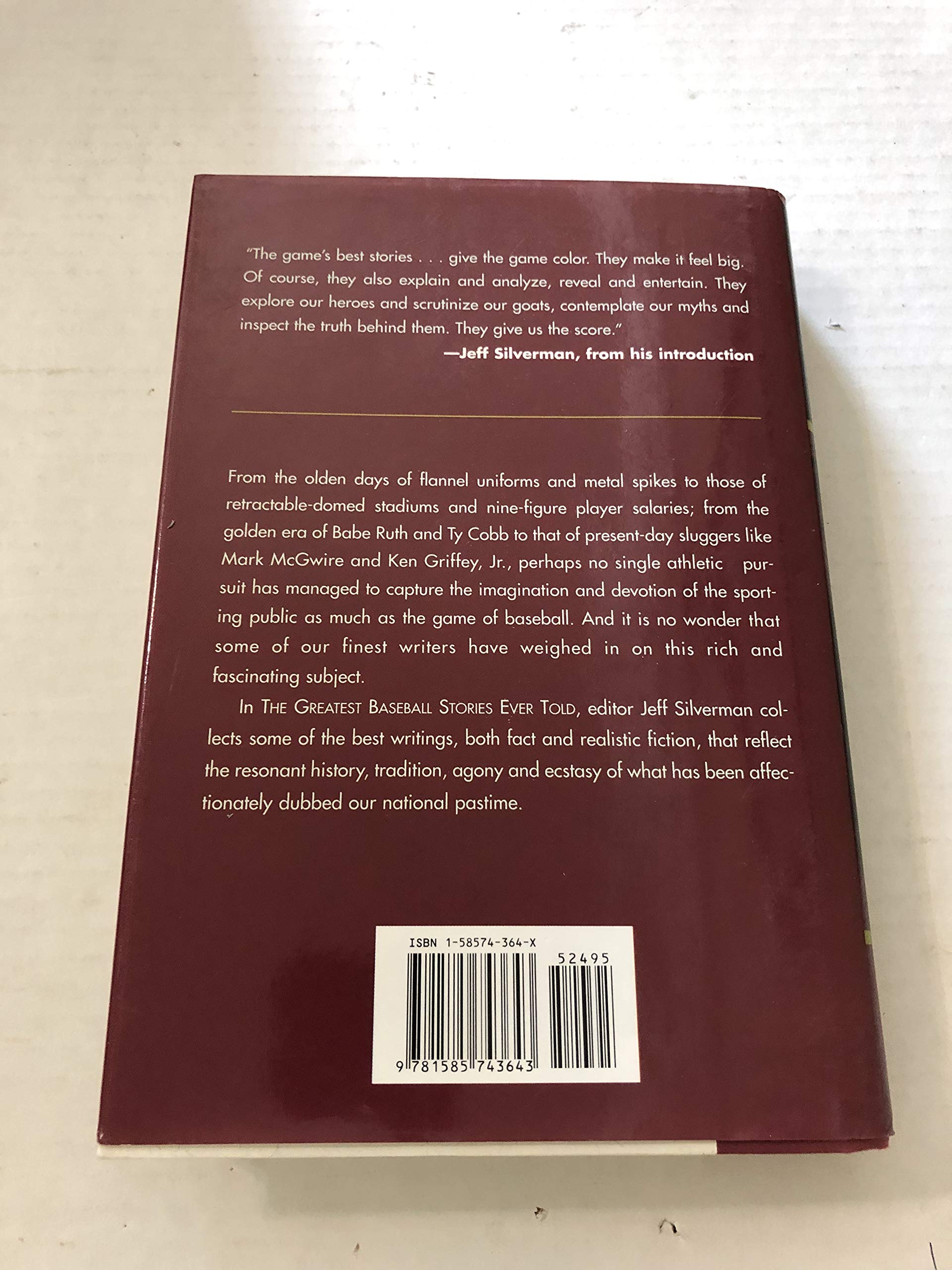 The Greatest Baseball Stories Ever Told used book depot