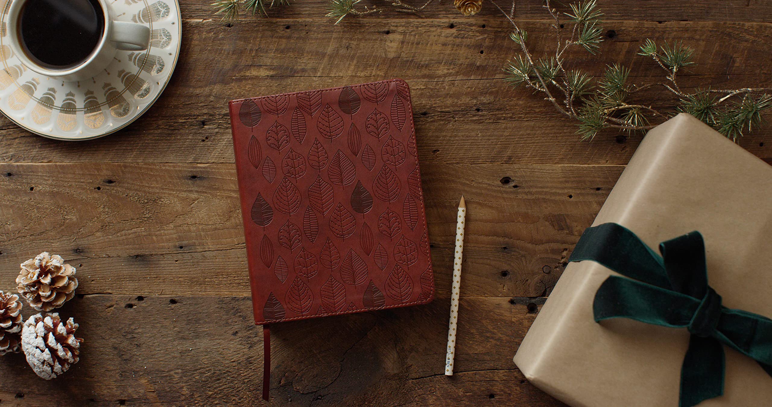 ESV Single Column Journaling Bible (TruTone, Chestnut, Leaves Design) used book depot