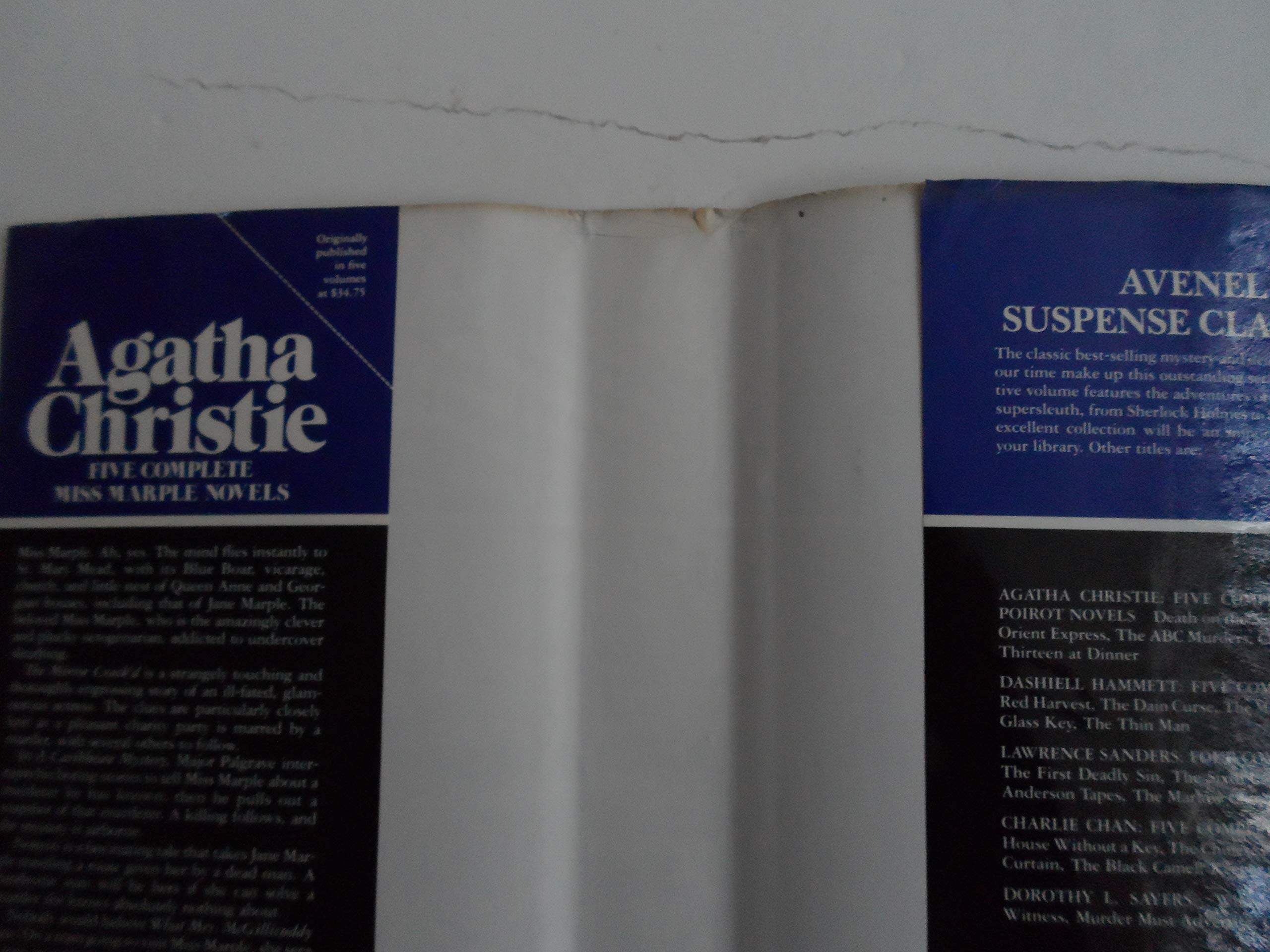 Five Complete Miss Marple Novels used book depot