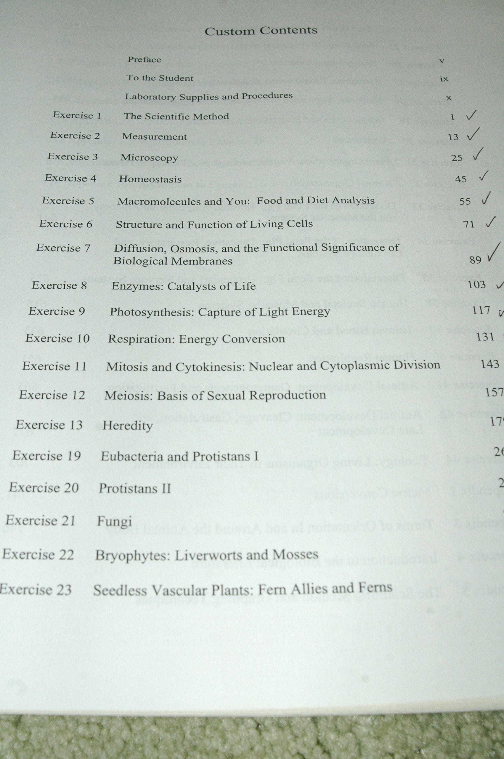 Lab Manual for Majors General Biology used book depot