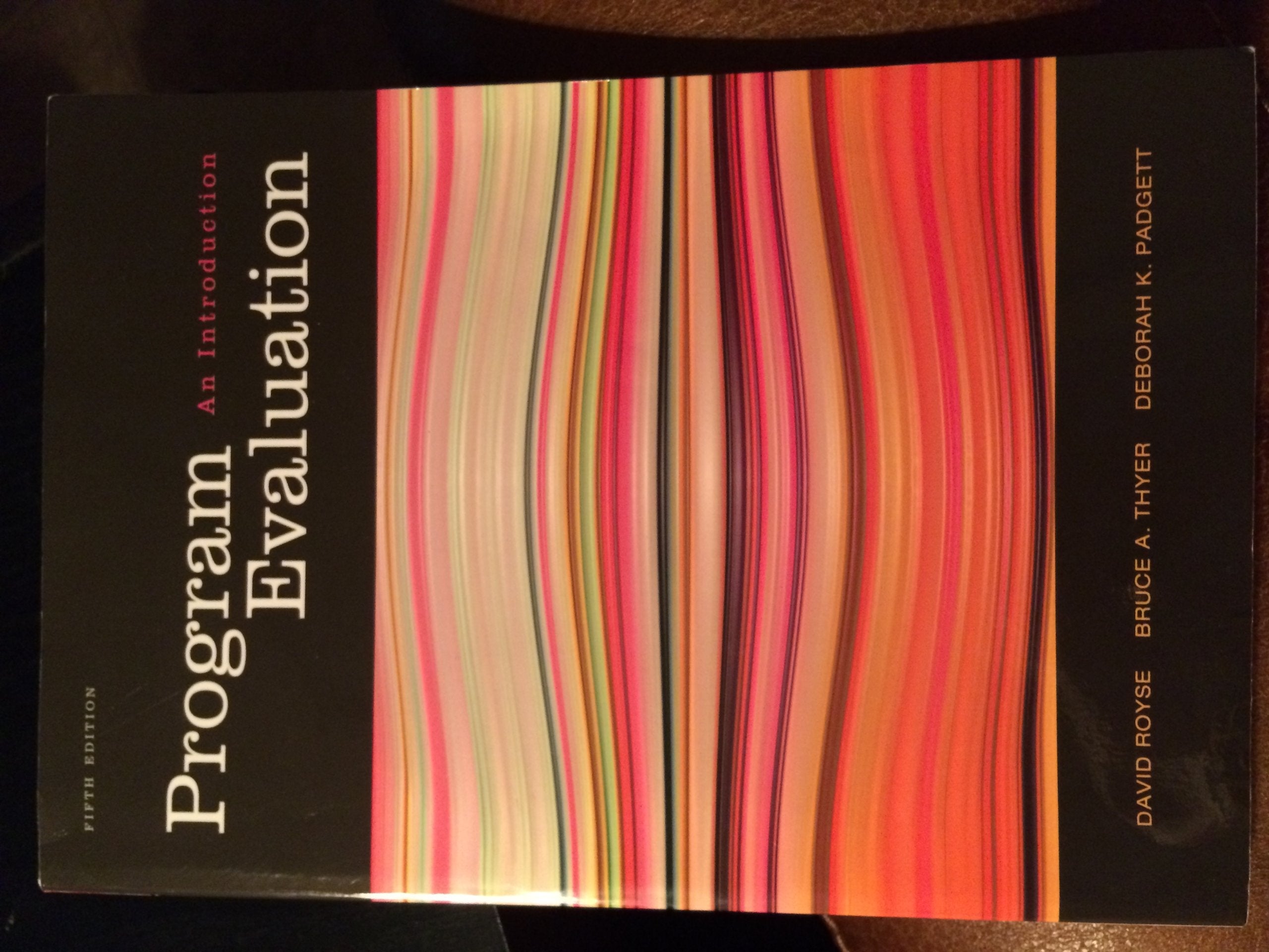 Program Evaluation: An Introduction, 5th Edition used book depot