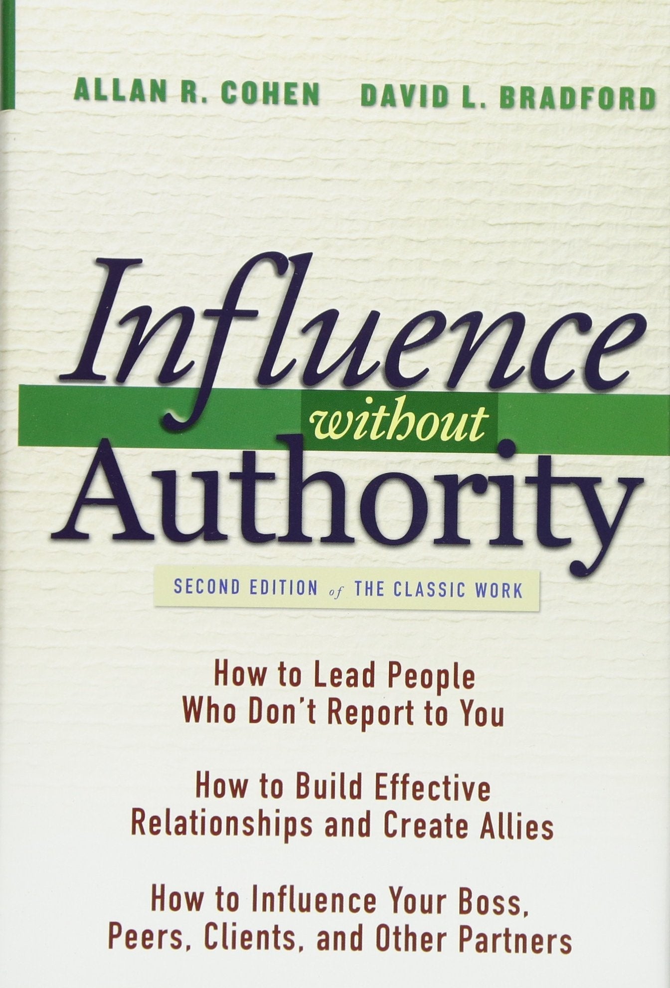 Influence Without Authority (2nd Edition) used book depot