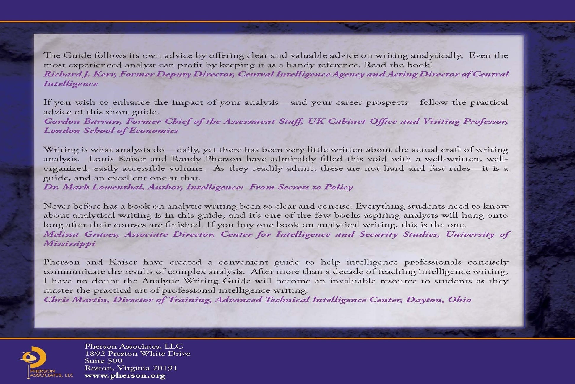 Analytic Writing Guide used book depot