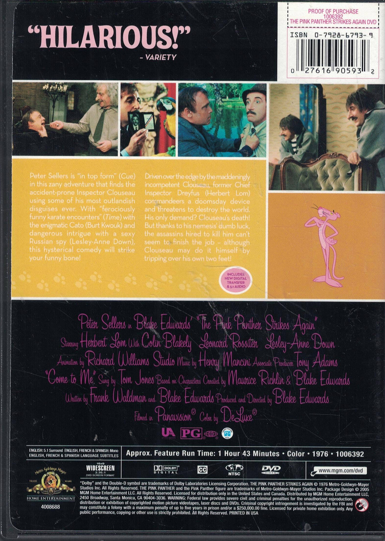 The Pink Panther Strikes Again [DVD] used book depot