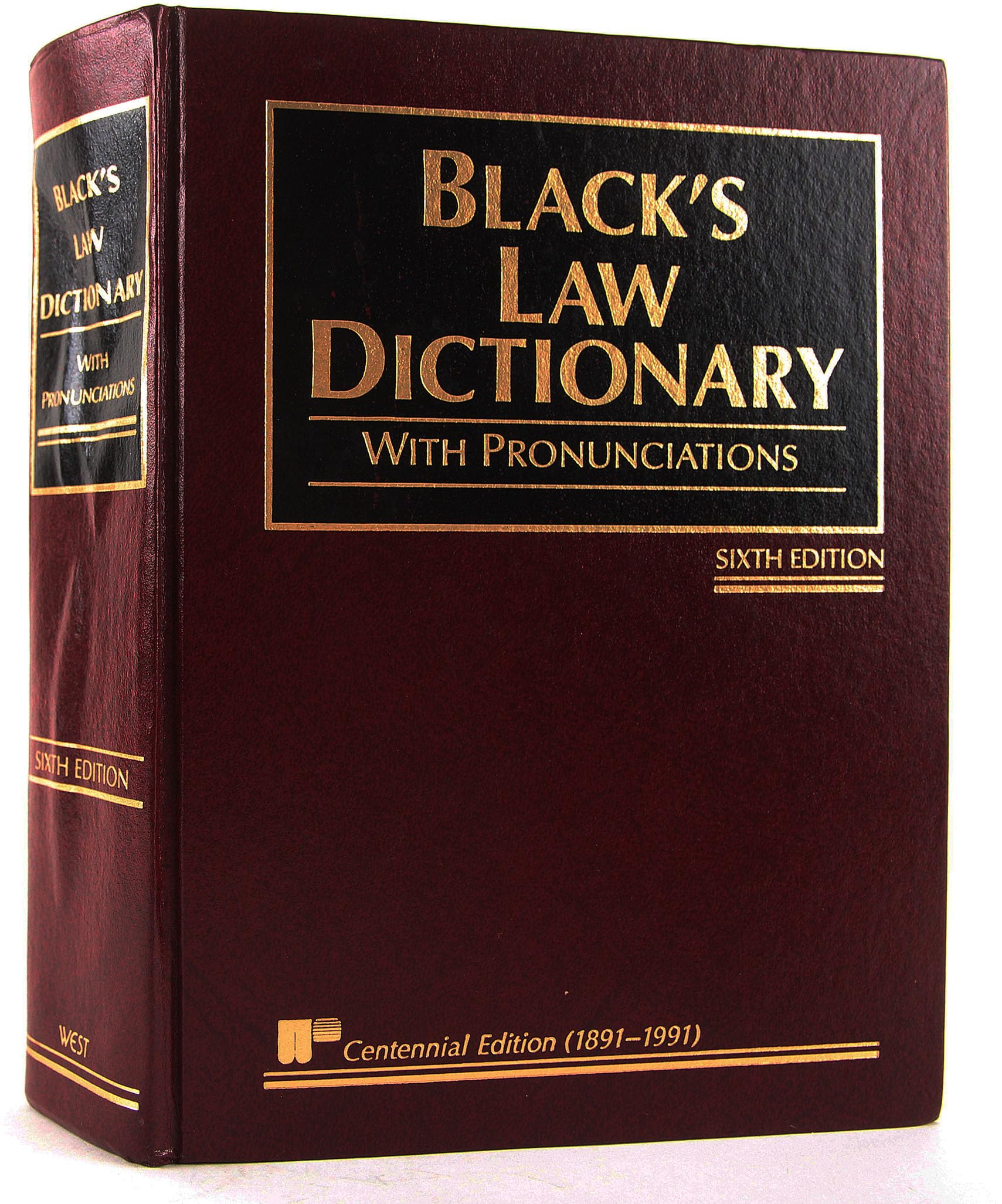 Black's Law Dictionary with Pronunciations, 6th Edition (Centennial Edition 1891-1991) used book depot