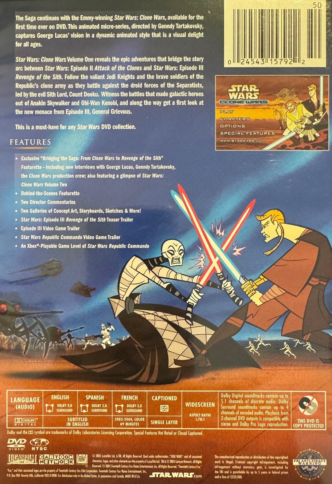 Star Wars: Clone Wars - Volume One [DVD] used book depot