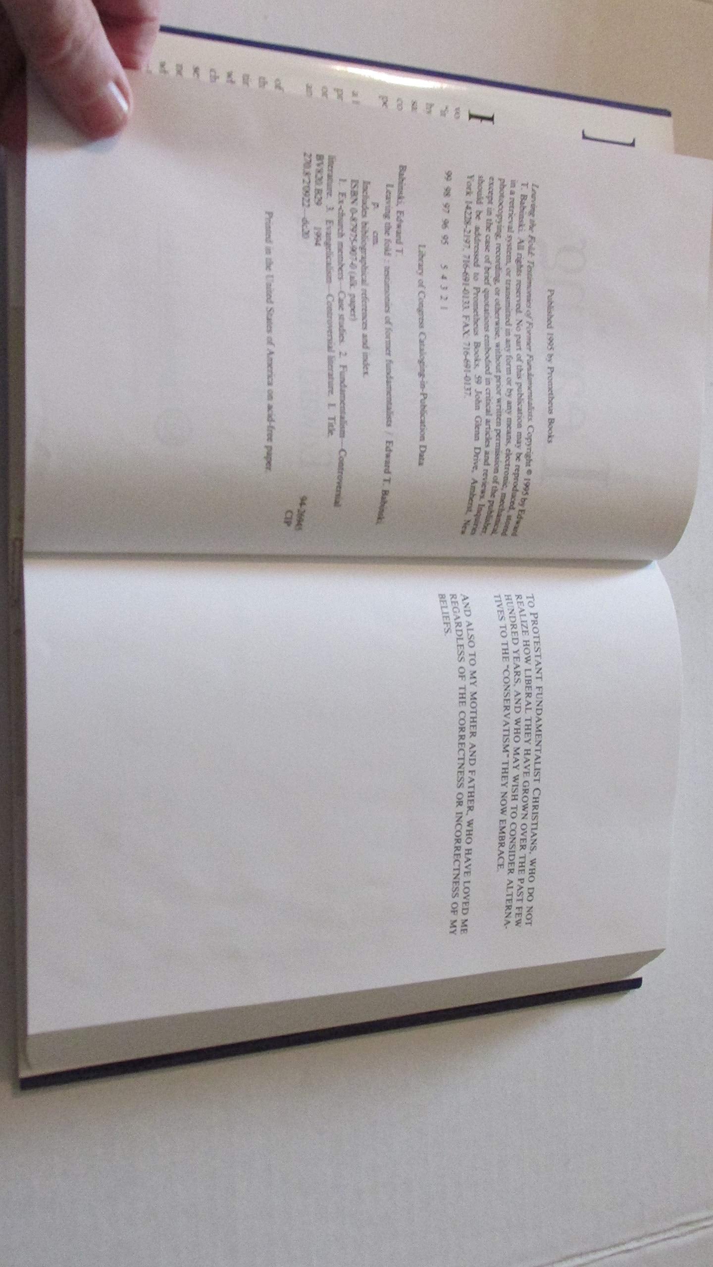 Leaving the Fold: Testimonies of Former Fundamentalists used book depot