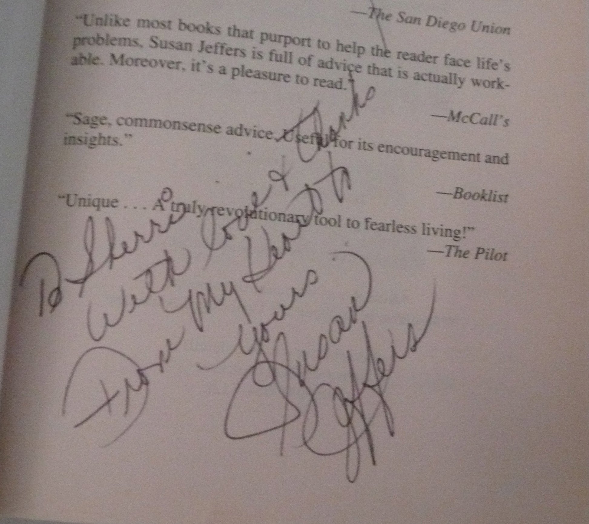 Feel the Fear and Do It Anyway used book depot