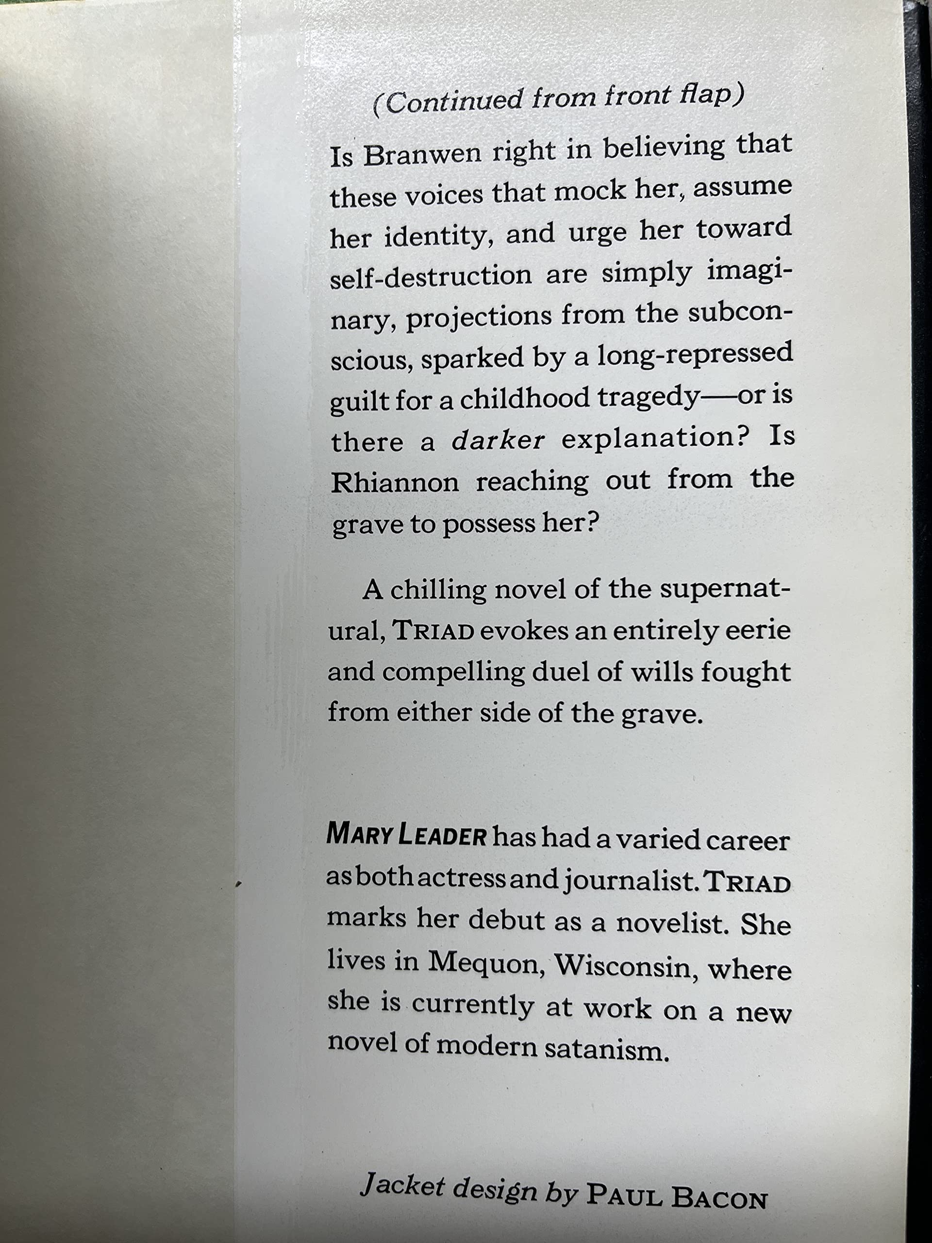 Triad: A Novel of the Supernatural