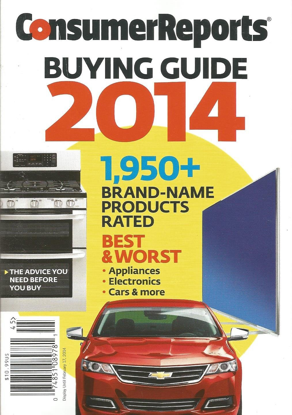 Consumer Reports Annual Buying Guide 2014 used book depot
