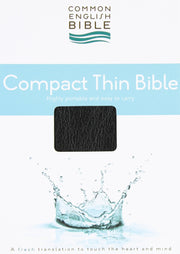 CEB Common English Compact Thin Bible Bonded EcoLeather Black used book depot