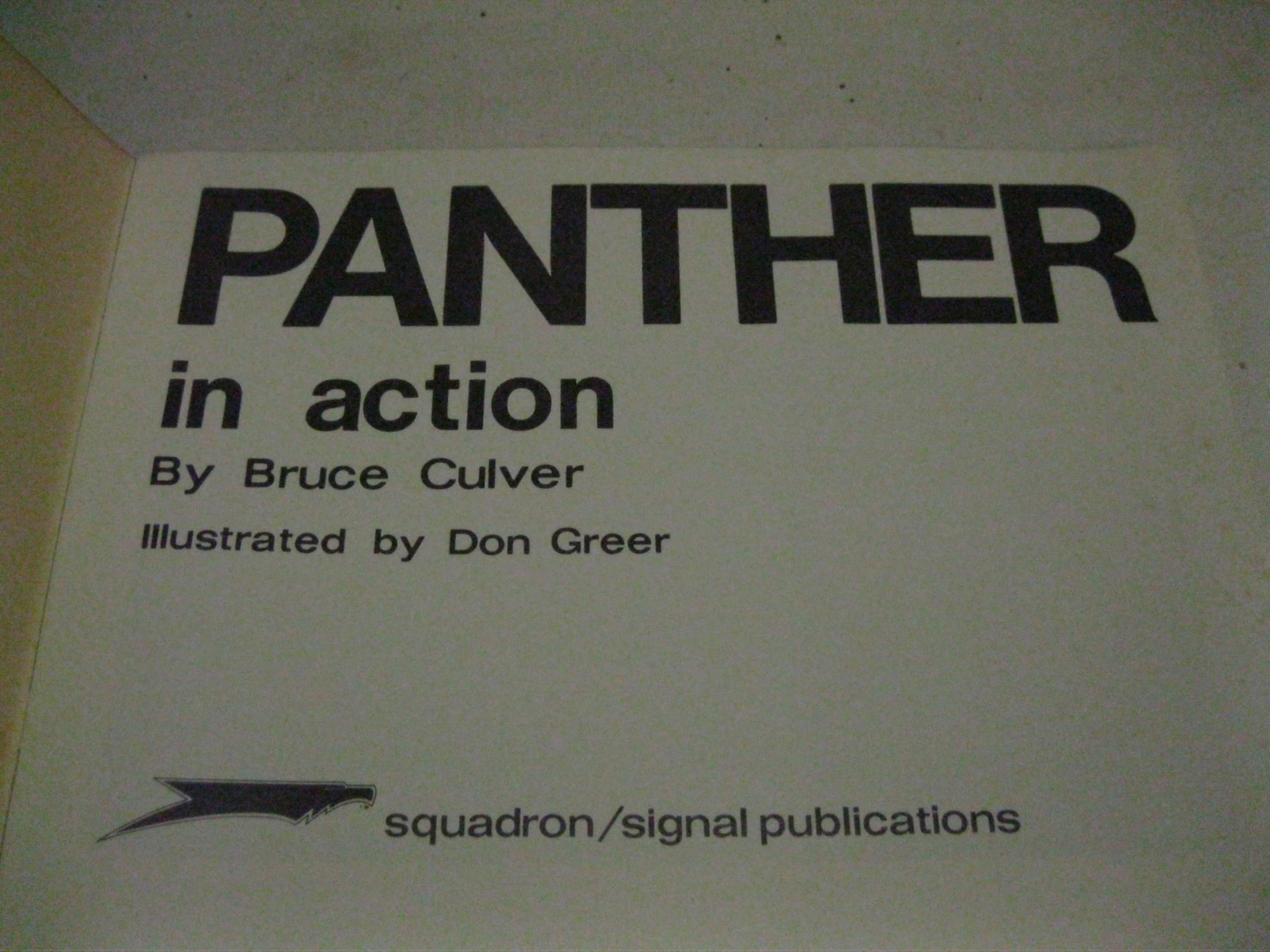 Panther in action - Armor No. 11 used book depot