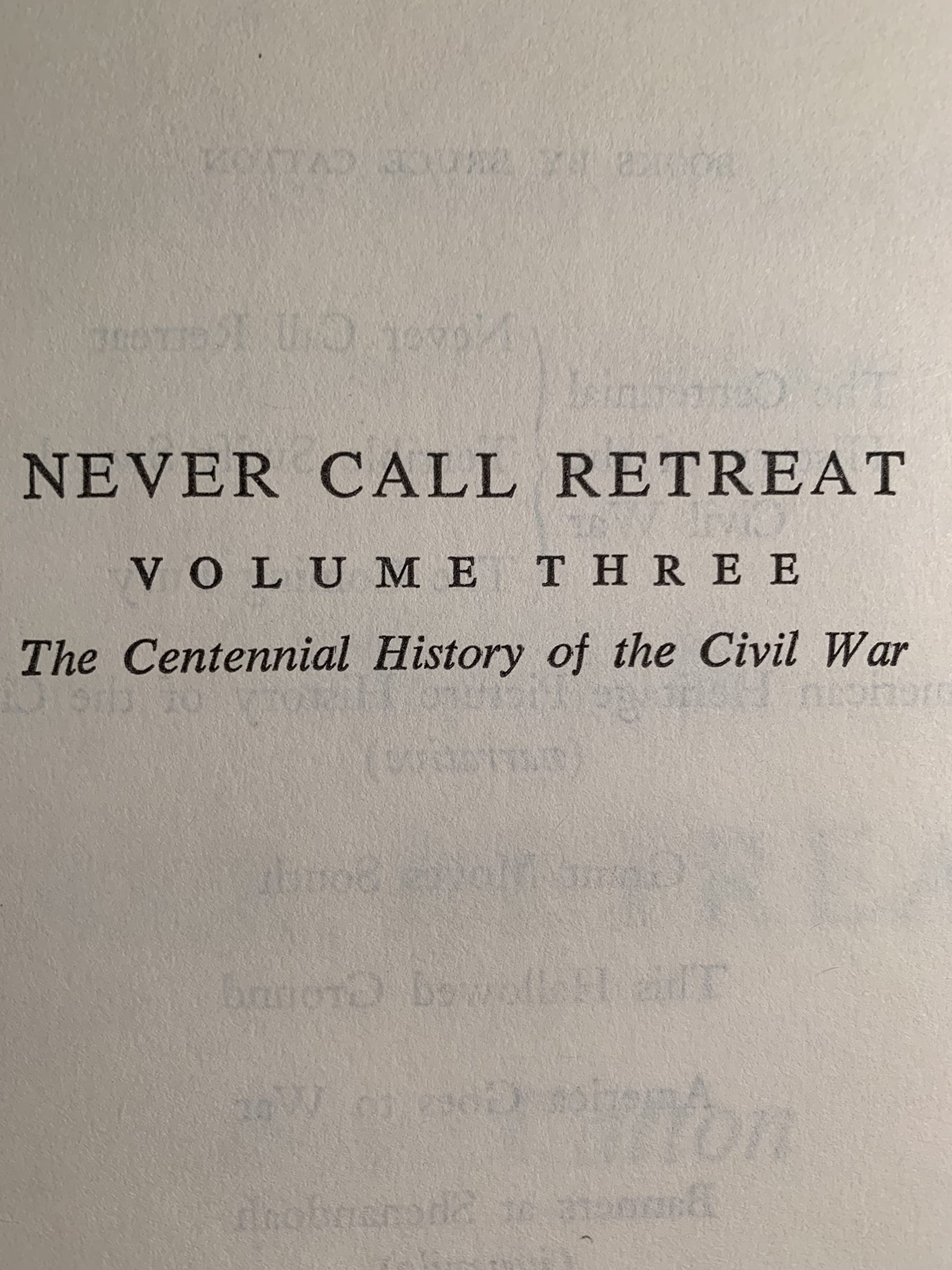 Never Call Retreat used book depot