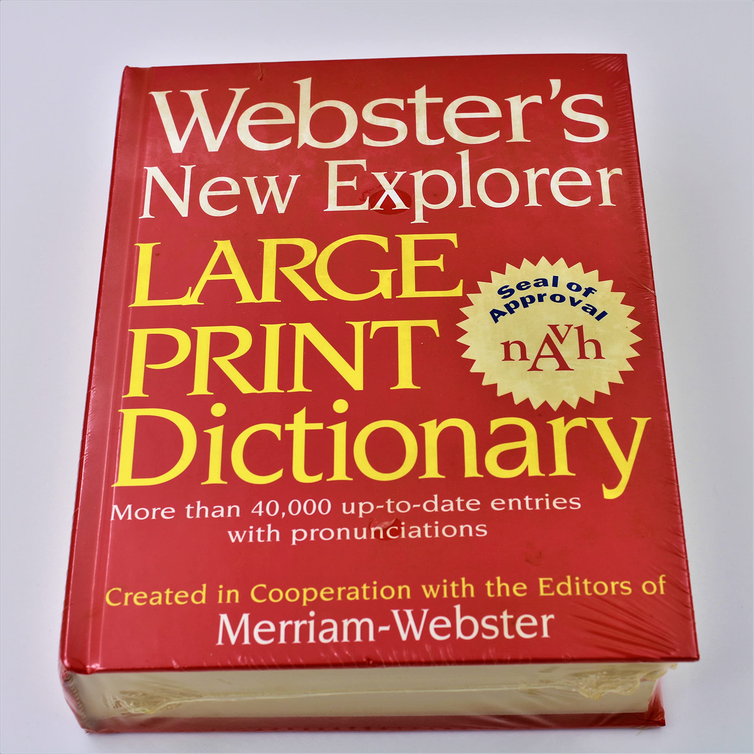 Webster's New Explorer Large Print Dictionary used book depot