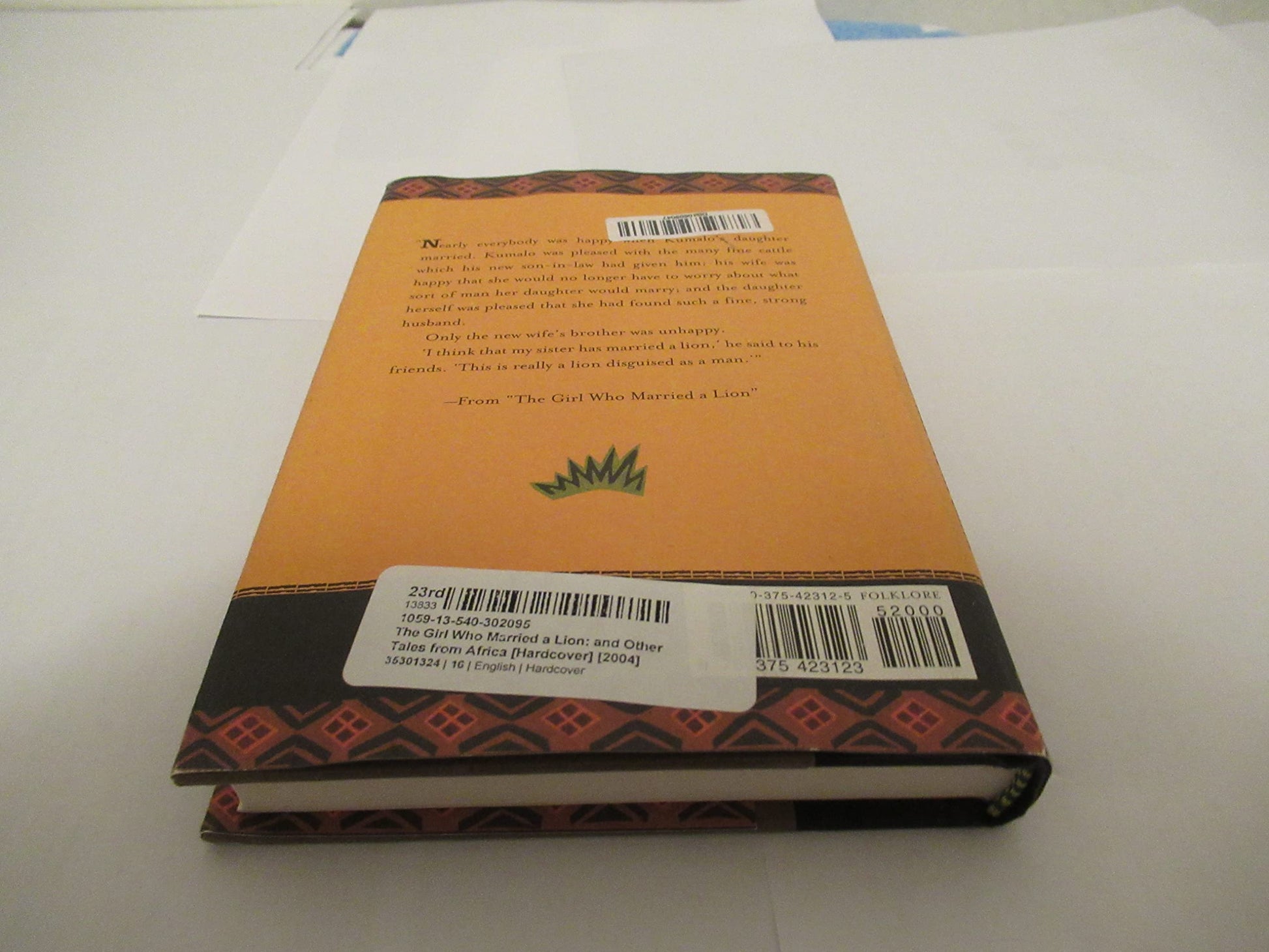 The Girl Who Married a Lion: and Other Tales from Africa used book depot