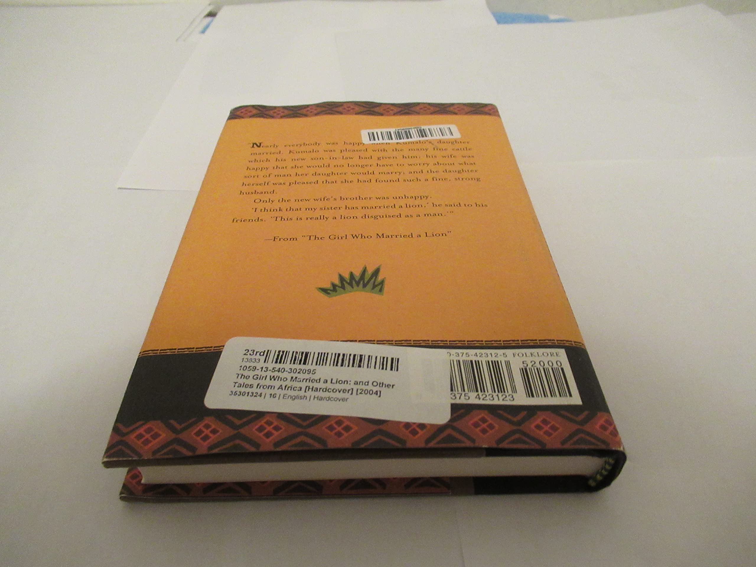 The Girl Who Married a Lion: and Other Tales from Africa used book depot
