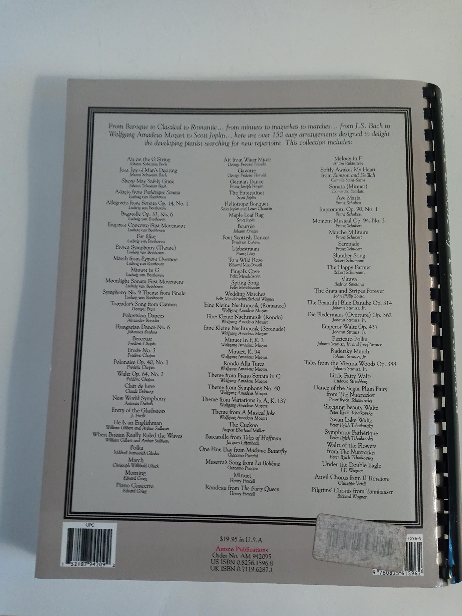 Easiest Book of Piano Classics used book depot