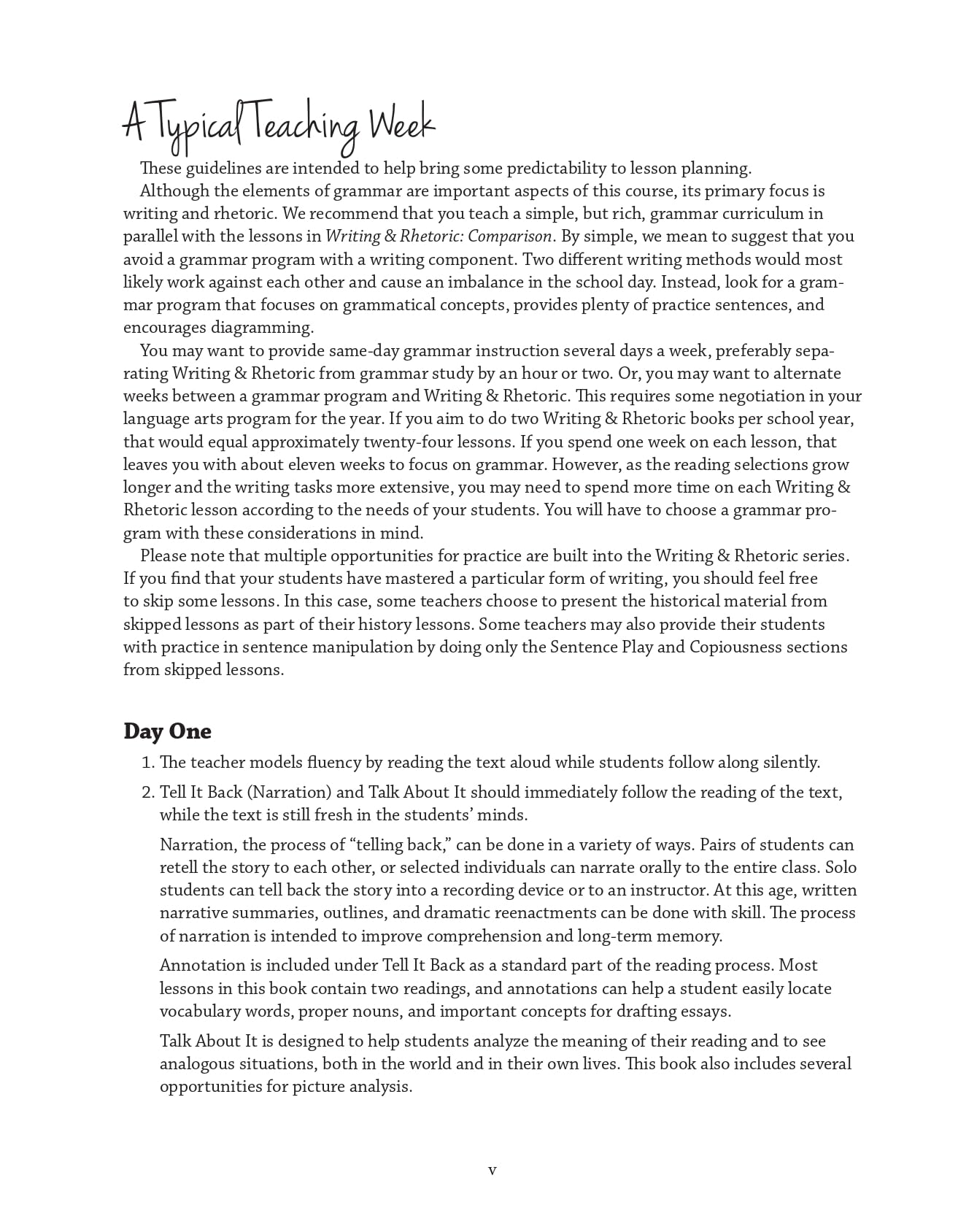 Writing & Rhetoric: Book 8 Comparison, Teacher's Edition used book depot