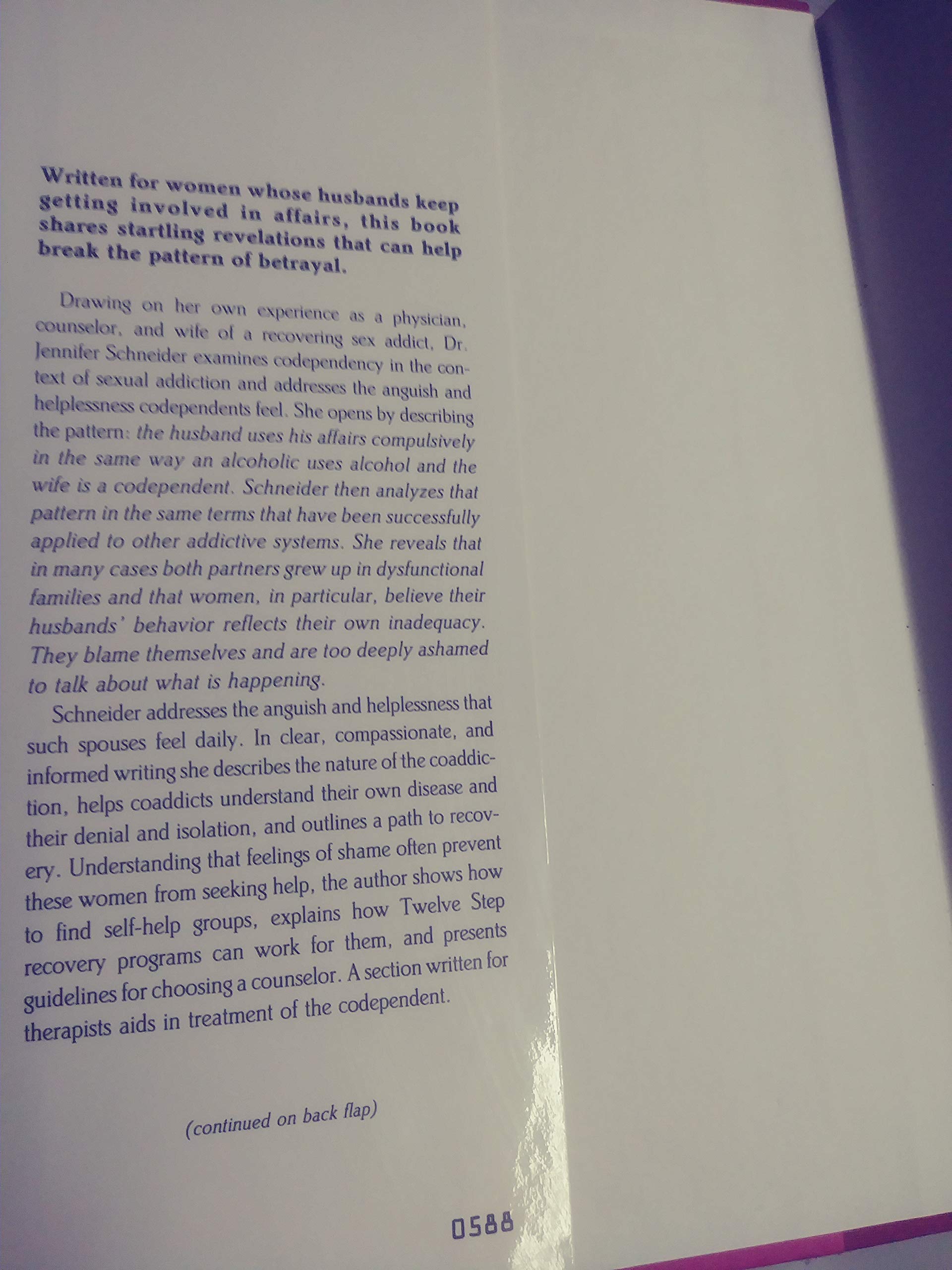 Back from Betrayal: Recovering from His Affairs used book depot