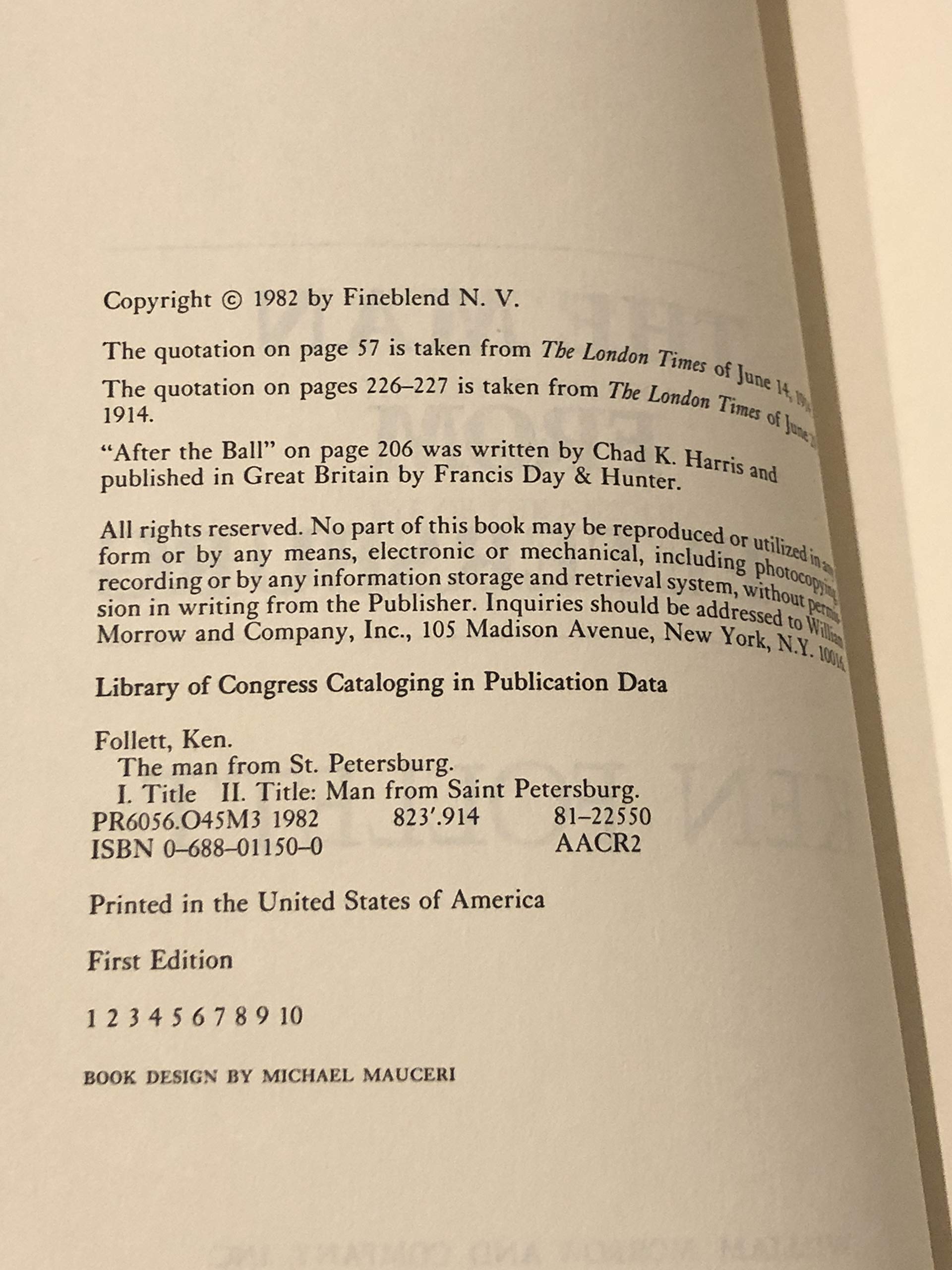 The Man from St. Petersburg used book depot