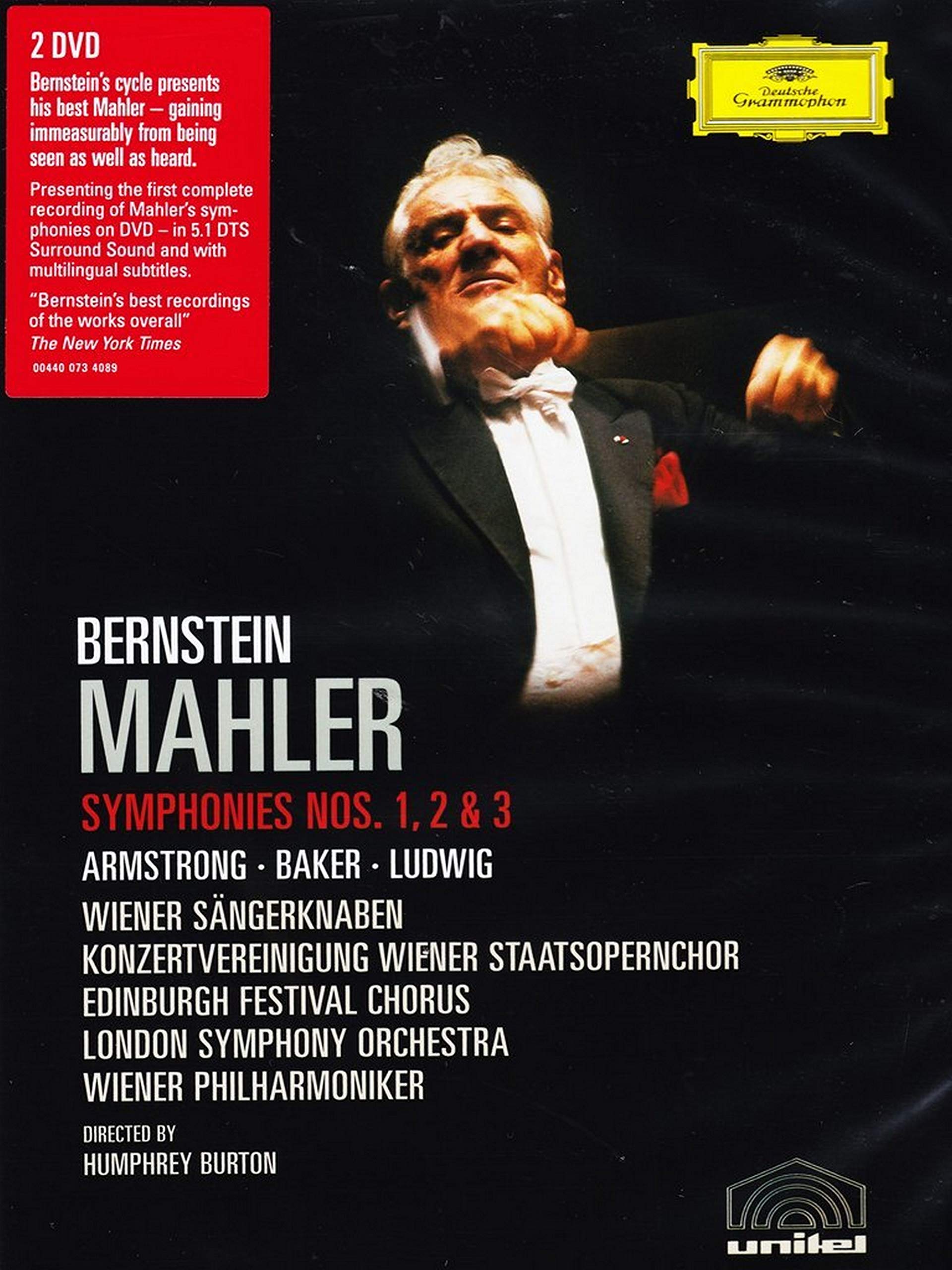 Mahler - Symphonies Nos. 1, 2 & 3 ~ Leonard Bernstein, Sheila Armstrong, Janet Baker, Christa Ludwig, Wiener Philharmoniker, London Symphony Orchestra used book depot