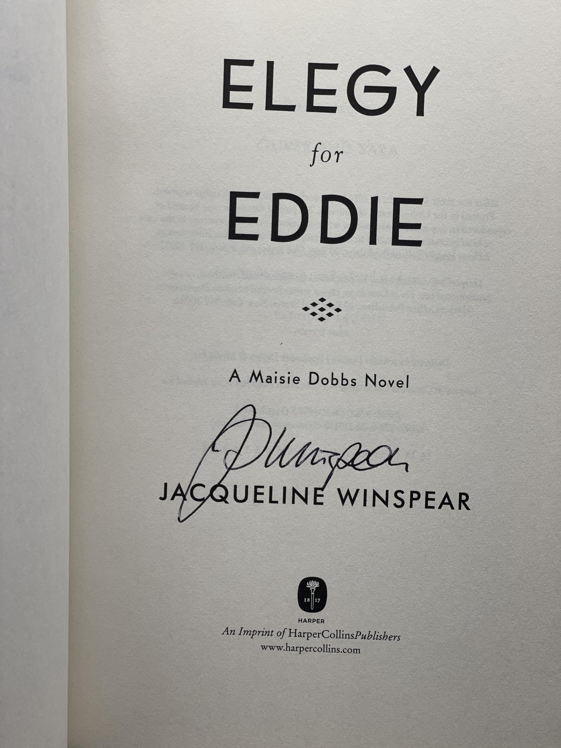 Elegy for Eddie: A Maisie Dobbs Novel (Maisie Dobbs, 9) used book depot