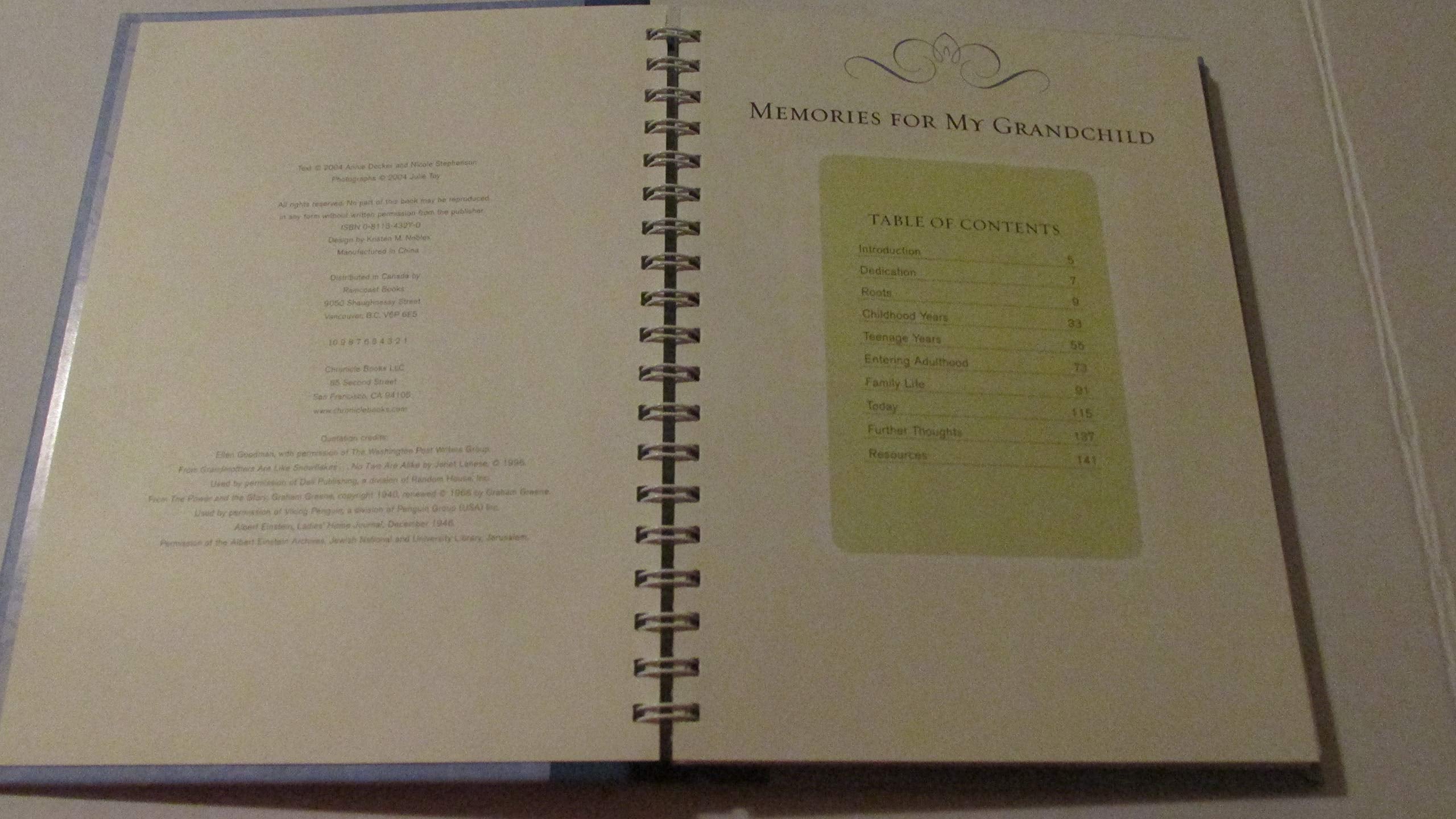Memories for My Grandchild