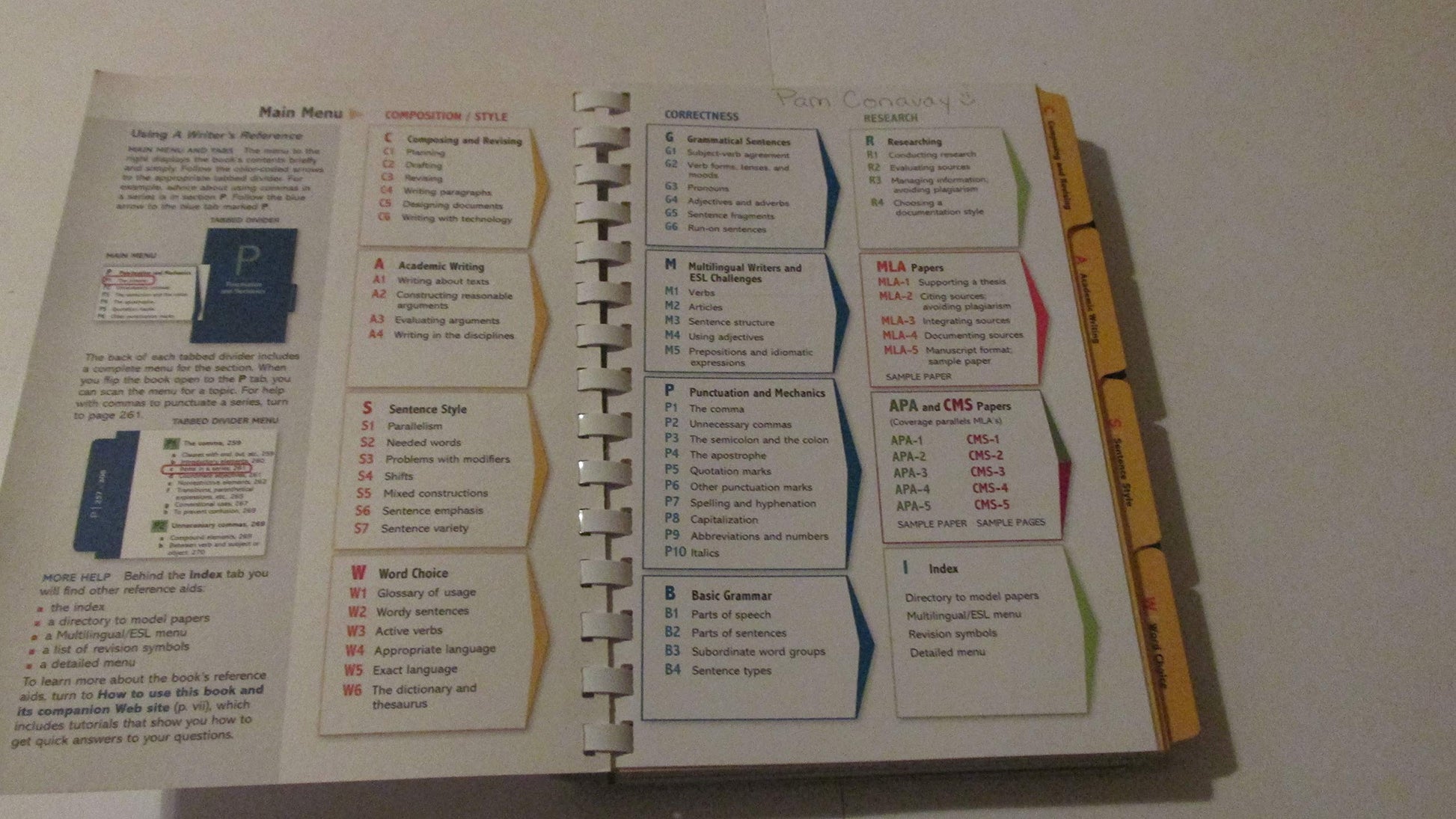 A Writer's Reference used book depot