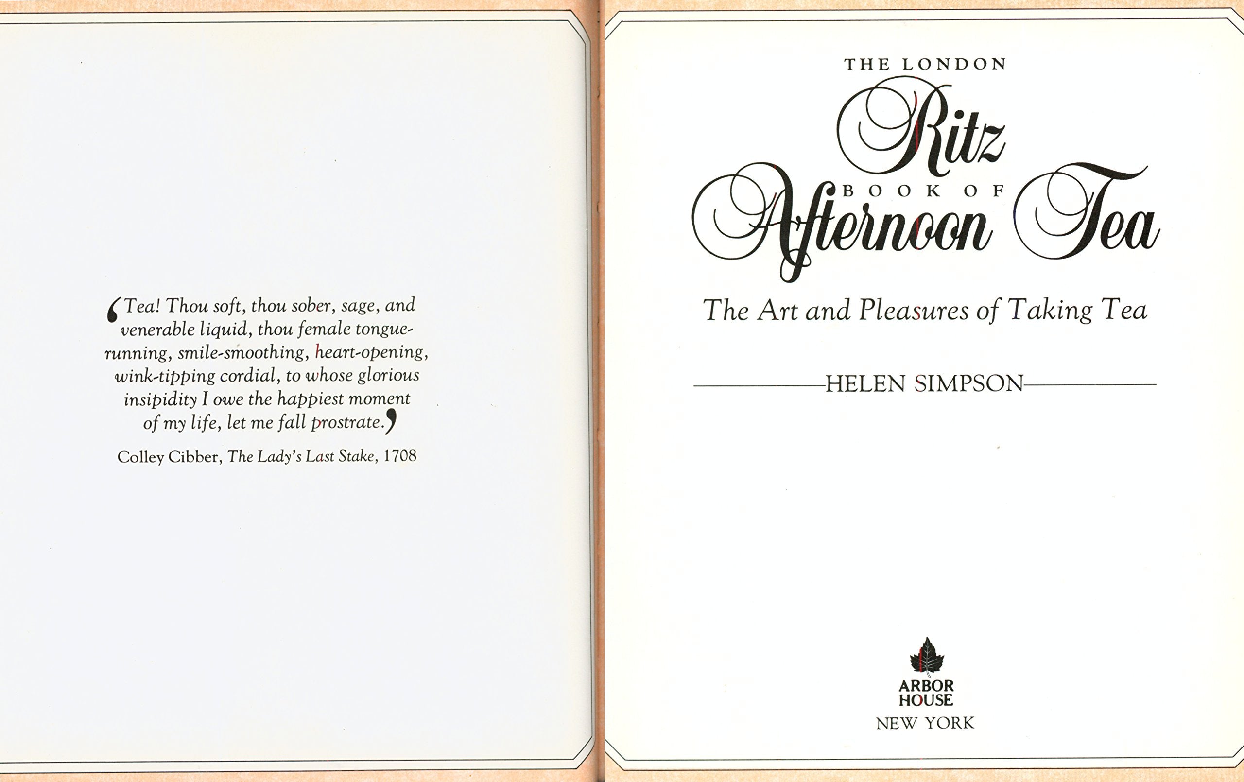 The London Ritz Book of Afternoon Tea used book depot