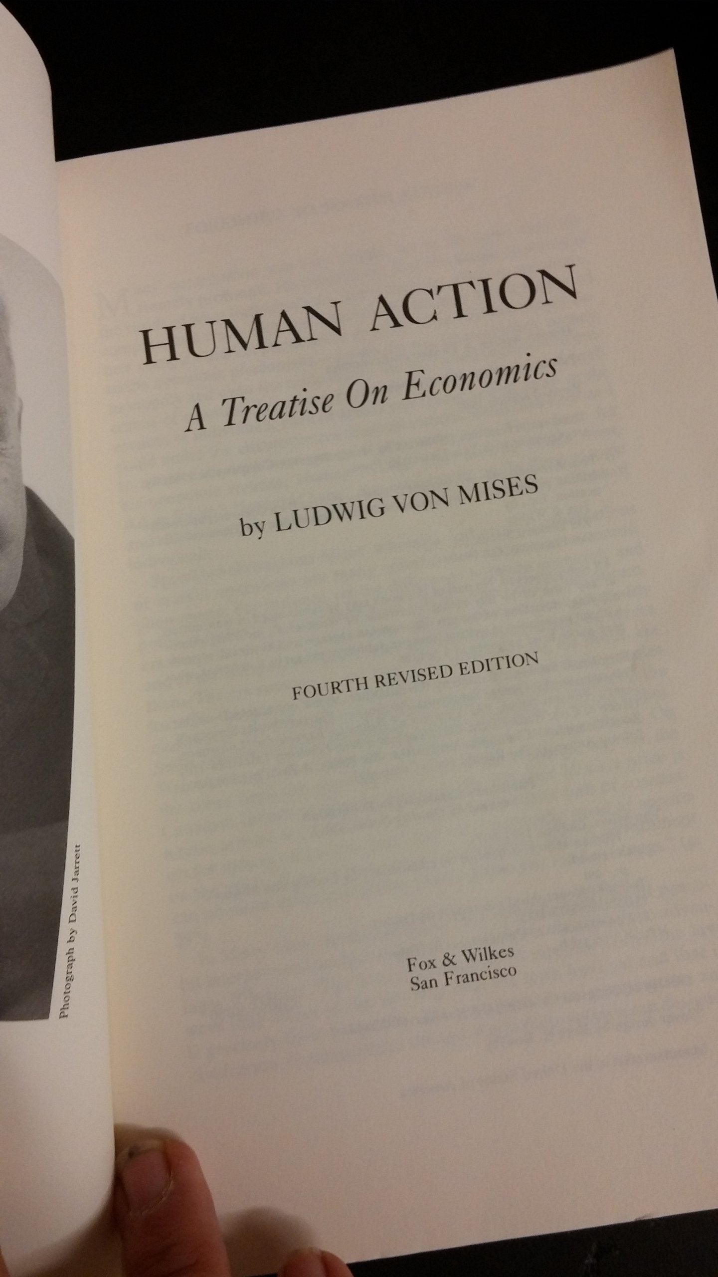 Human Action: A Treatise on Economics used book depot