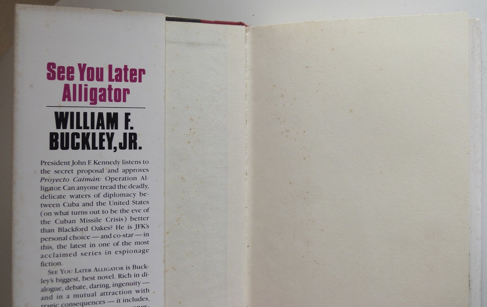 See You Later, Alligator: Blackford Oakes in Havana used book depot