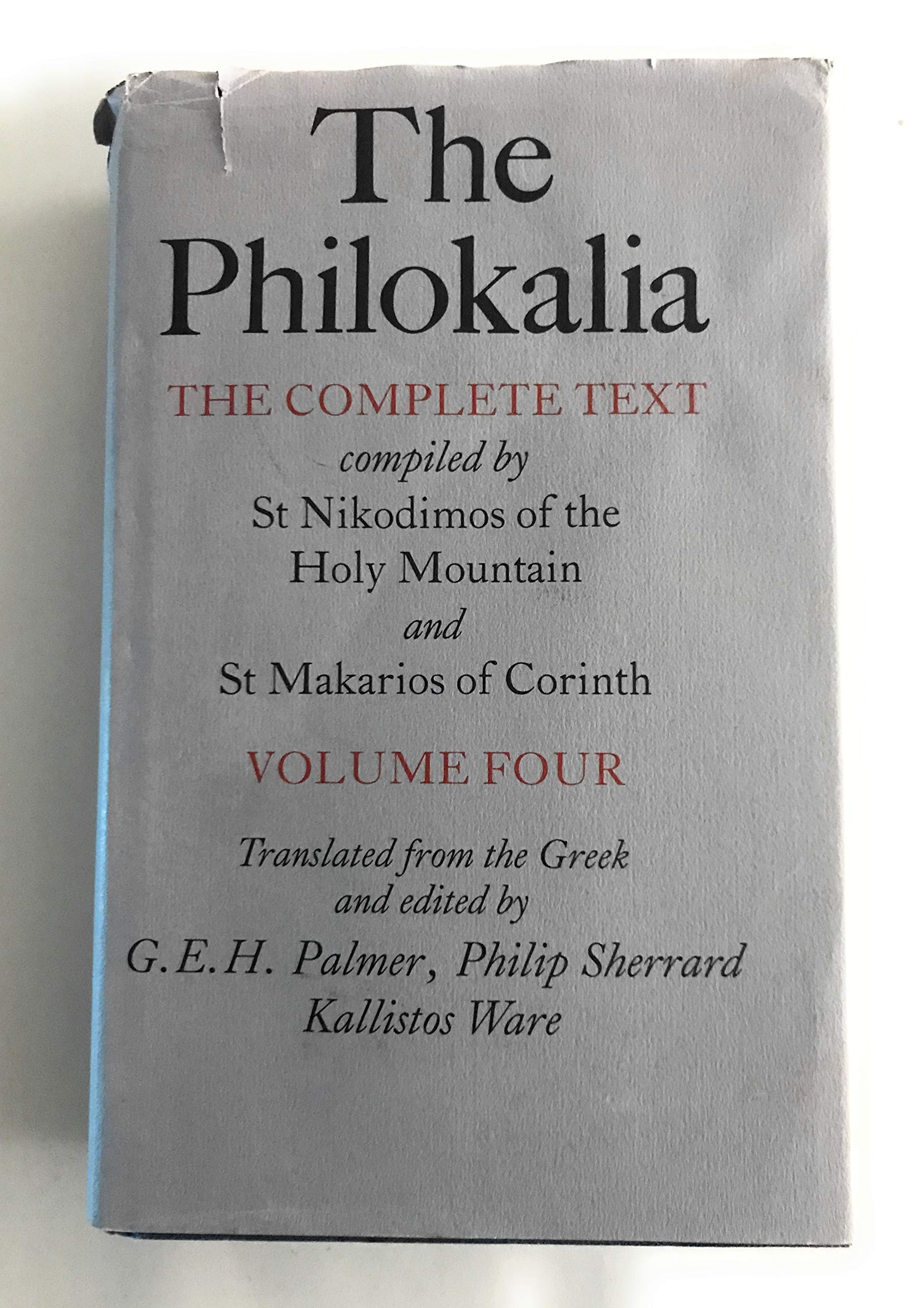 The Philokalia: The Complete Text (Vol. 4) (English and Greek Edition) used book depot
