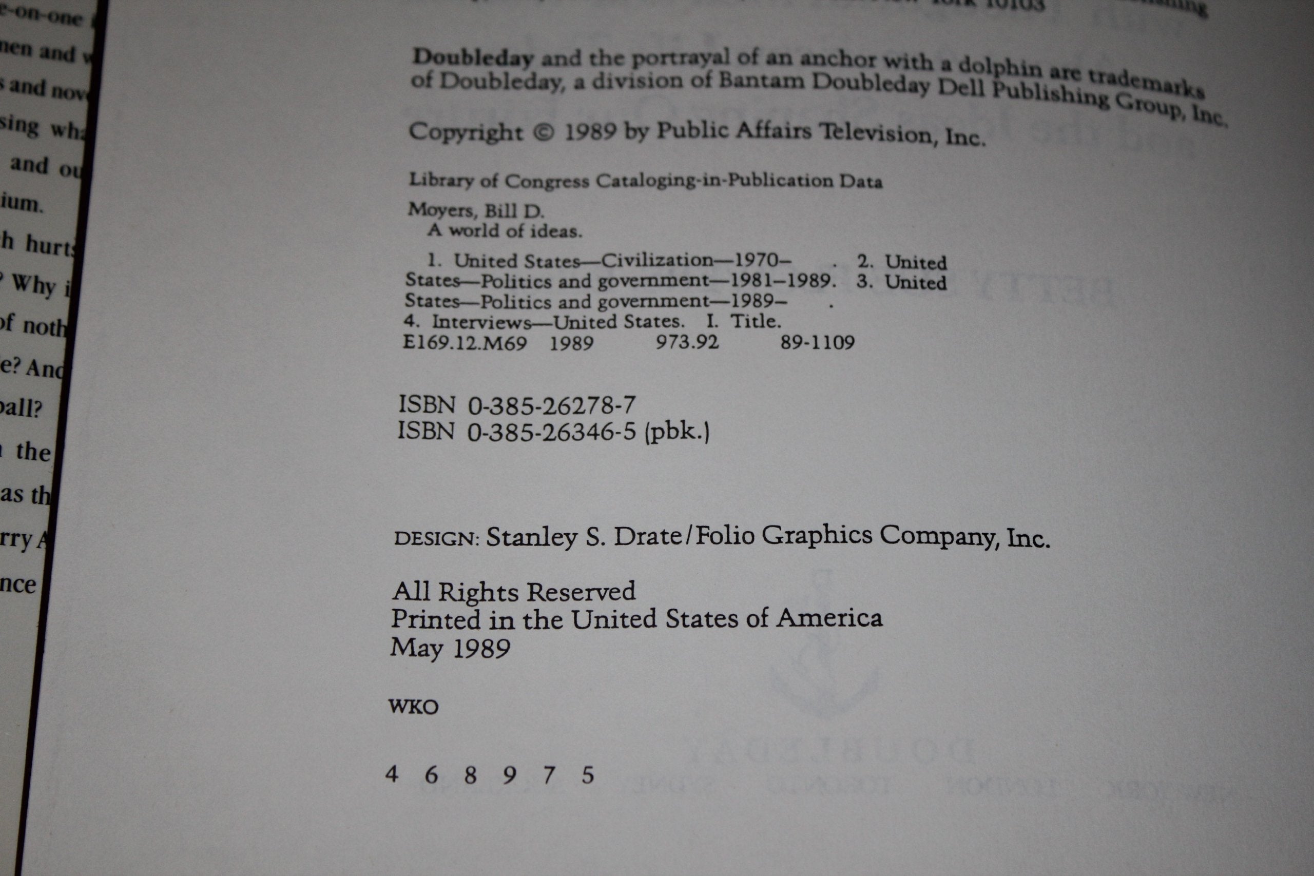 Bill Moyer's World of Ideas used book depot
