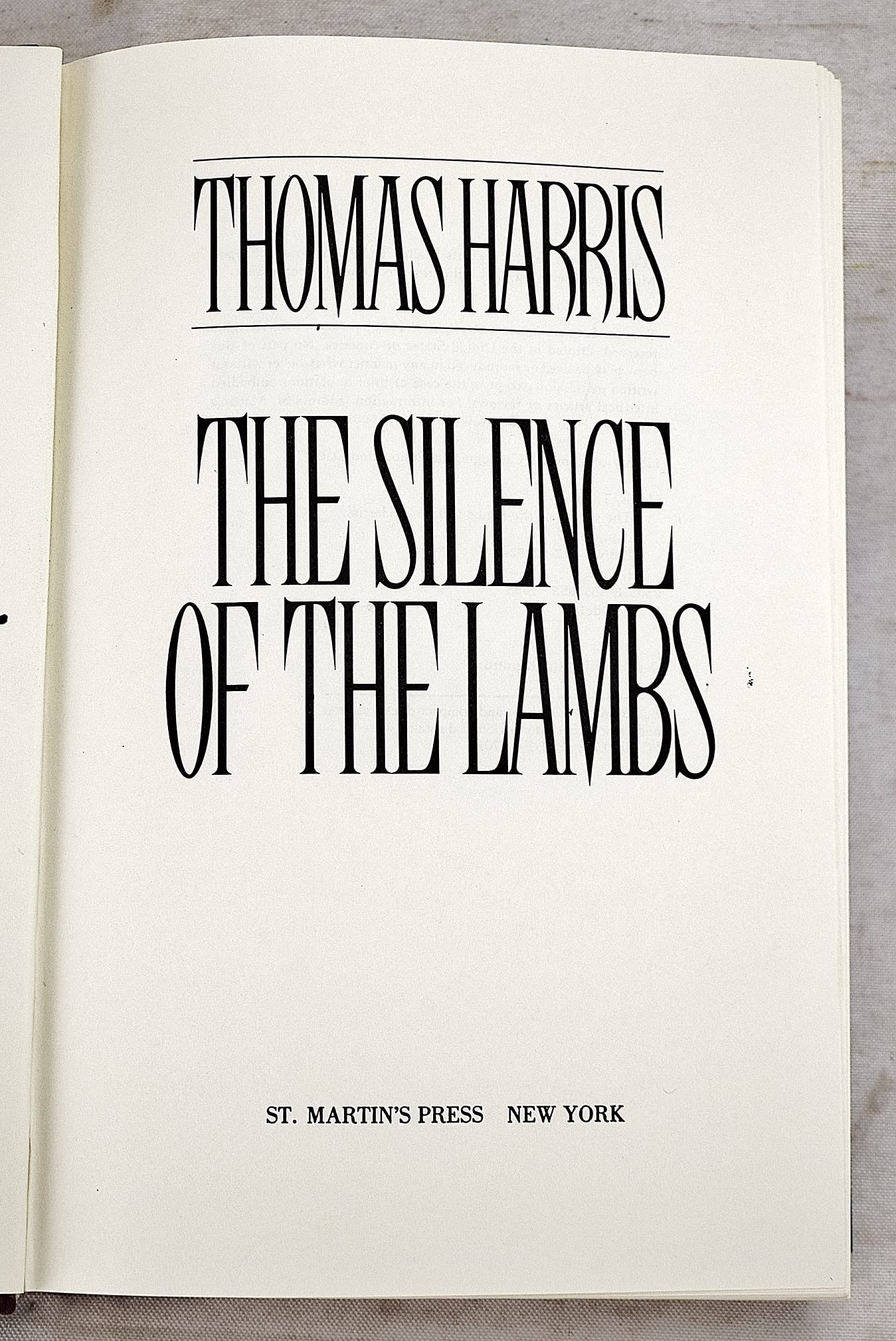 Silence of the Lambs used book depot