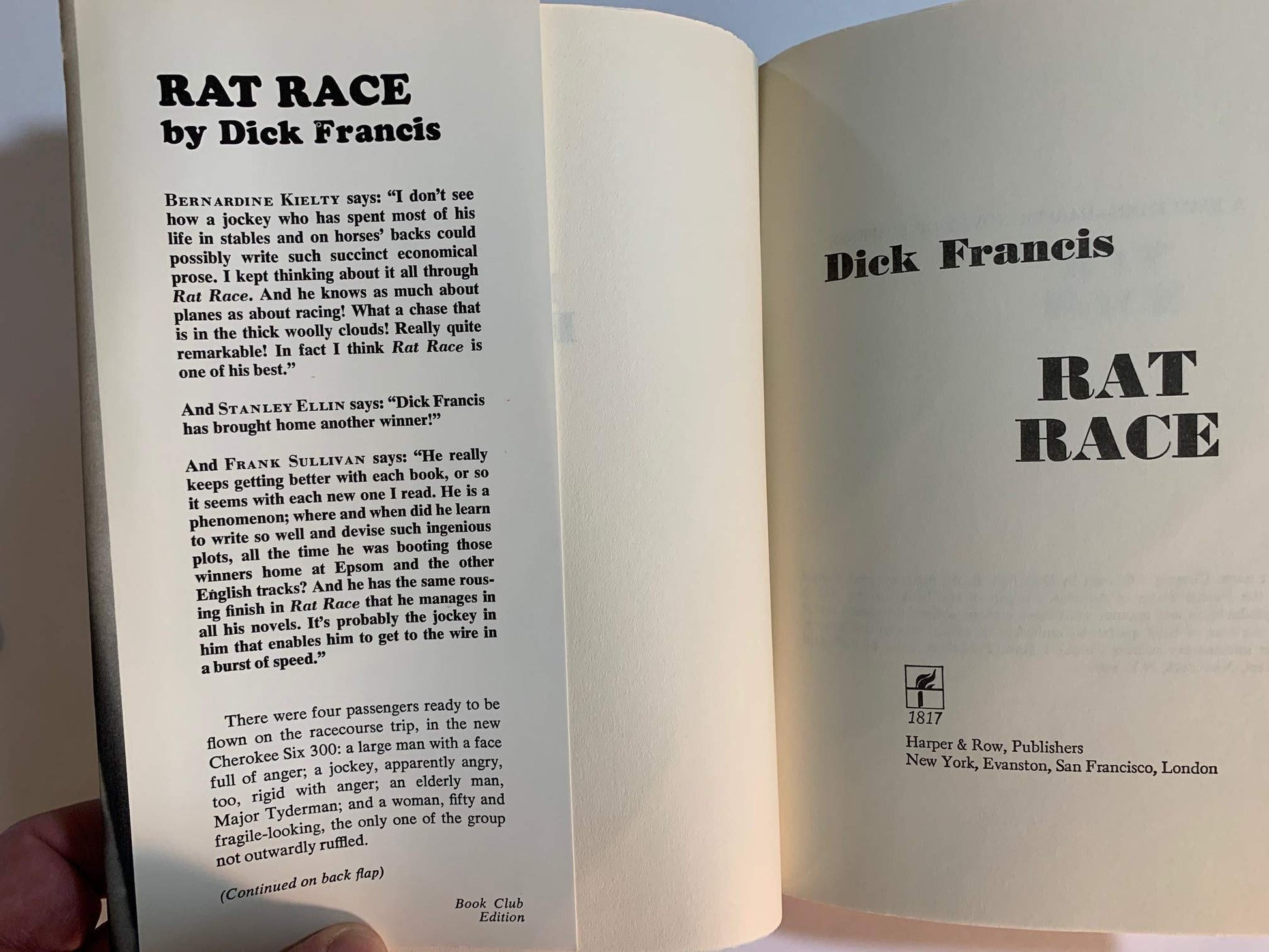 Rat Race - 1st US Edition/1st Printing used book depot