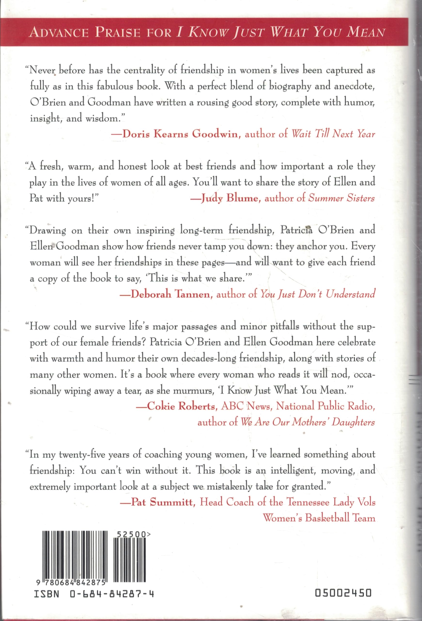 I Know Just What You Mean: The Power of Friendship in Women's Lives