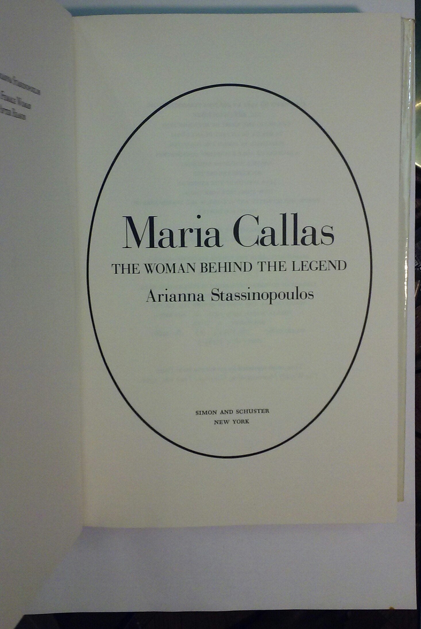 Maria Callas: The Woman Behind the Legend used book depot