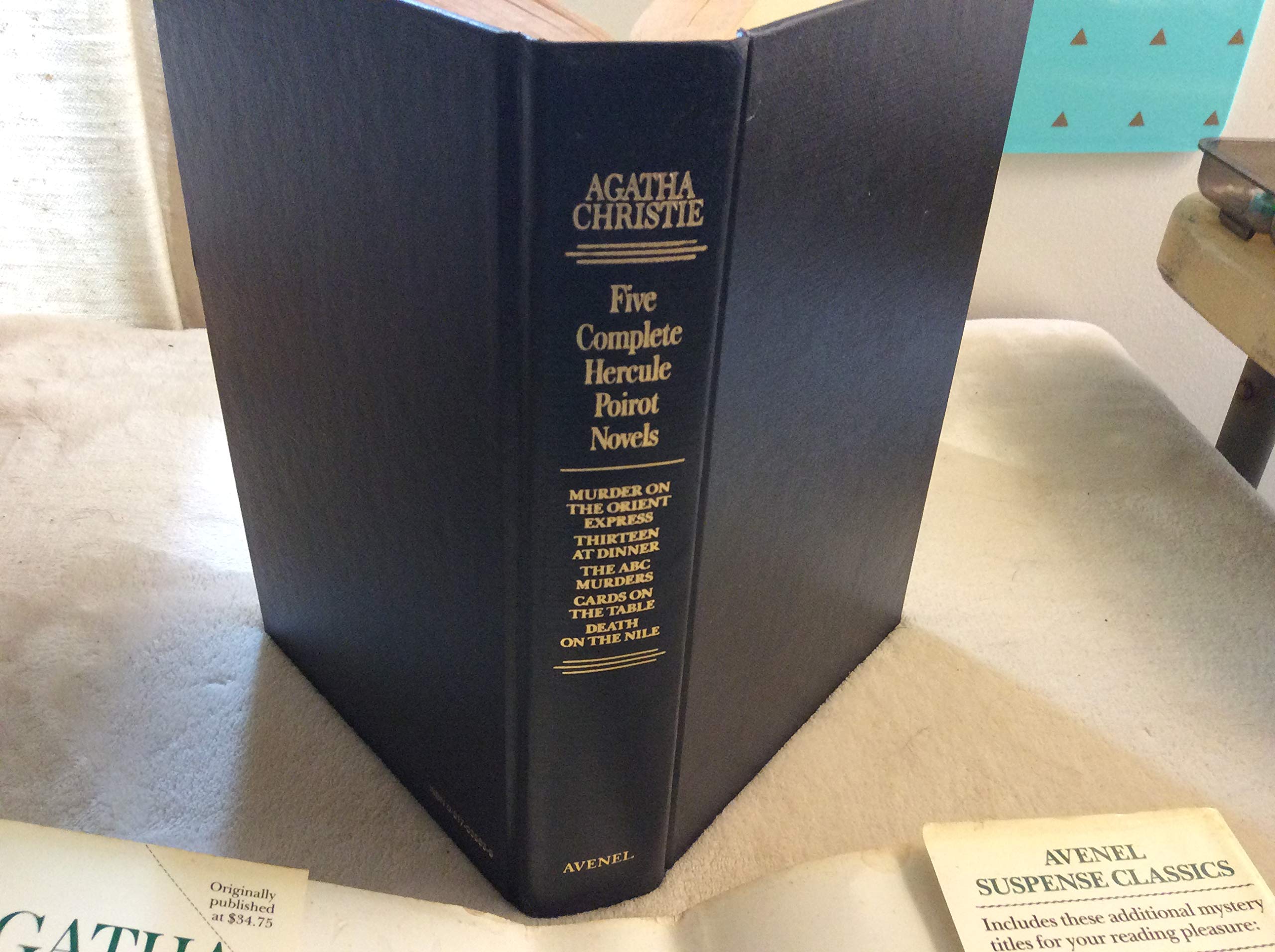 Agatha Christie: Five Complete Hercule Poirot Novels - Murder on the Orient Express / Thirteen at Dinner / The ABC Murders / Cards on the Table / Death on the Nile used book depot