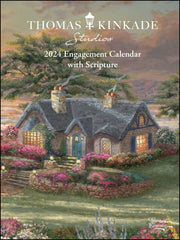 Thomas Kinkade Studios 12-Month 2024 Monthly/Weekly Engagement Calendar with Scr used book depot