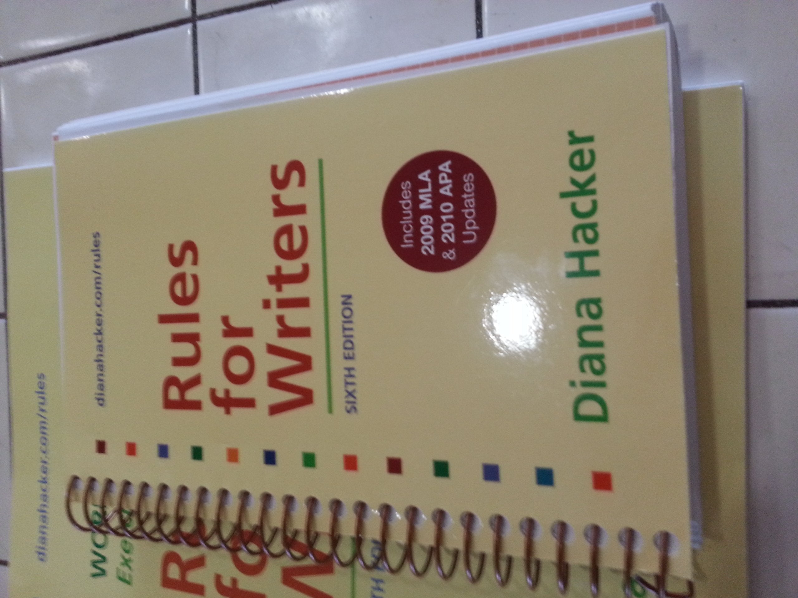 Rules for Writers with 2009 MLA and 2010 APA Updates used book depot