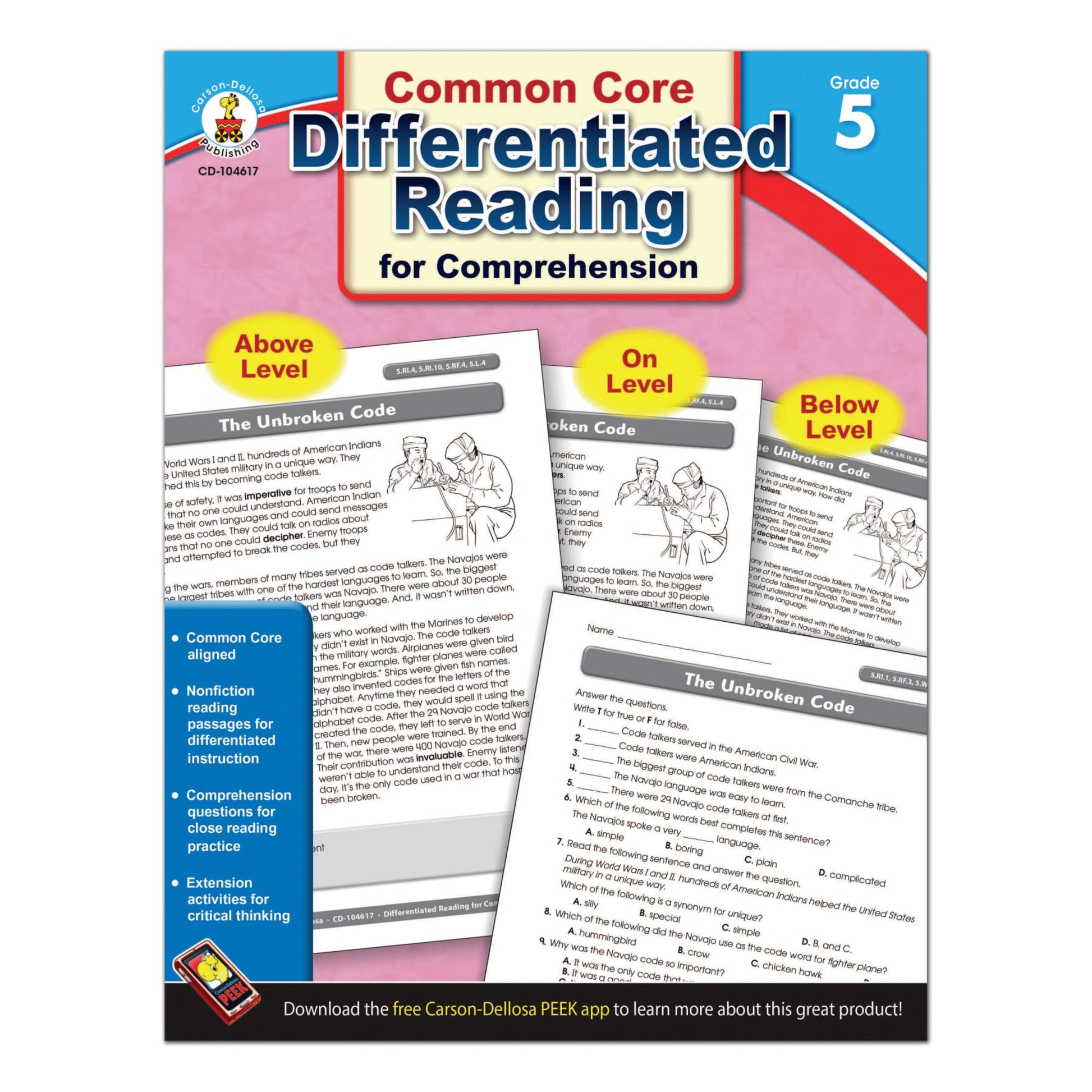 Differentiated Reading for Comprehension, Grade 5 used book depot
