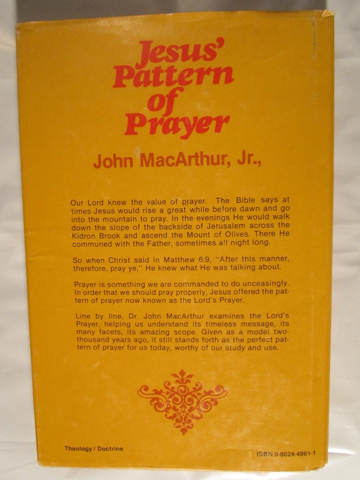 Jesus' pattern of prayer used book depot
