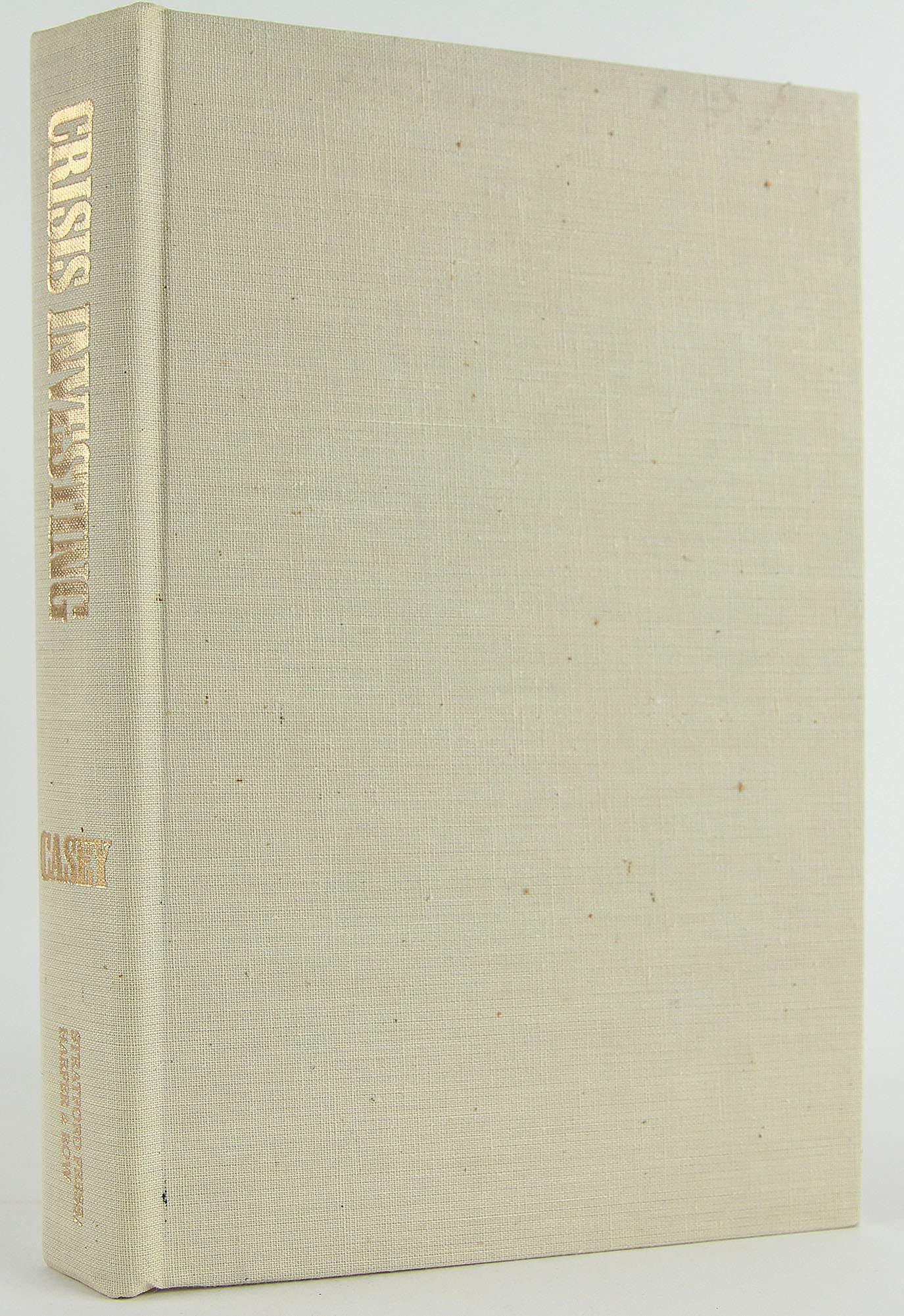 Crisis Investing: Opportunities and Profits in the Coming Great Depression used book depot
