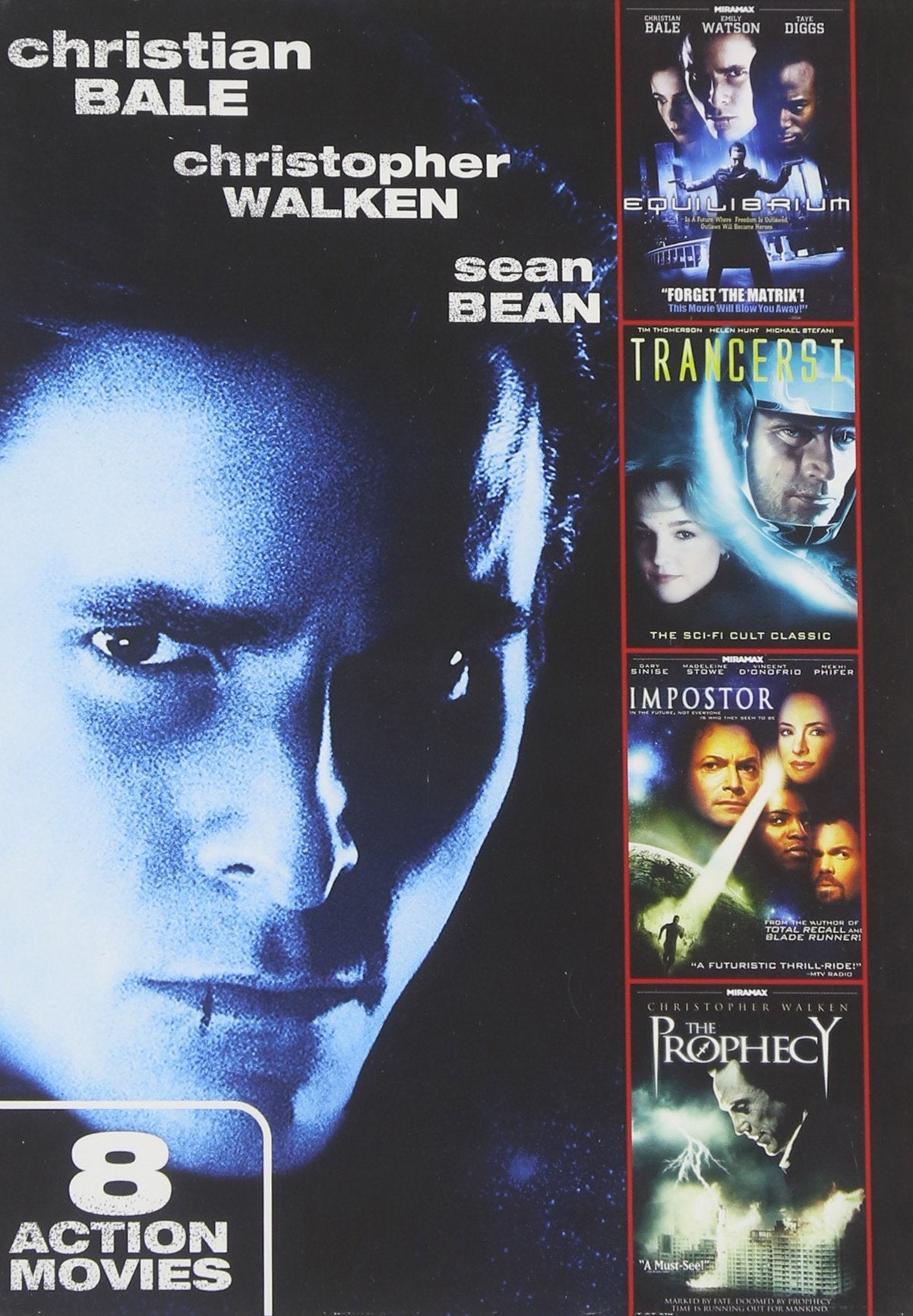 8-movie Action & Sci-fi Pack - Fortress / Total Recall 2070: Machine Dreams /cypher / Convict 762 / Equilibrium / Impostor / The Prophecy / Trancers used book depot