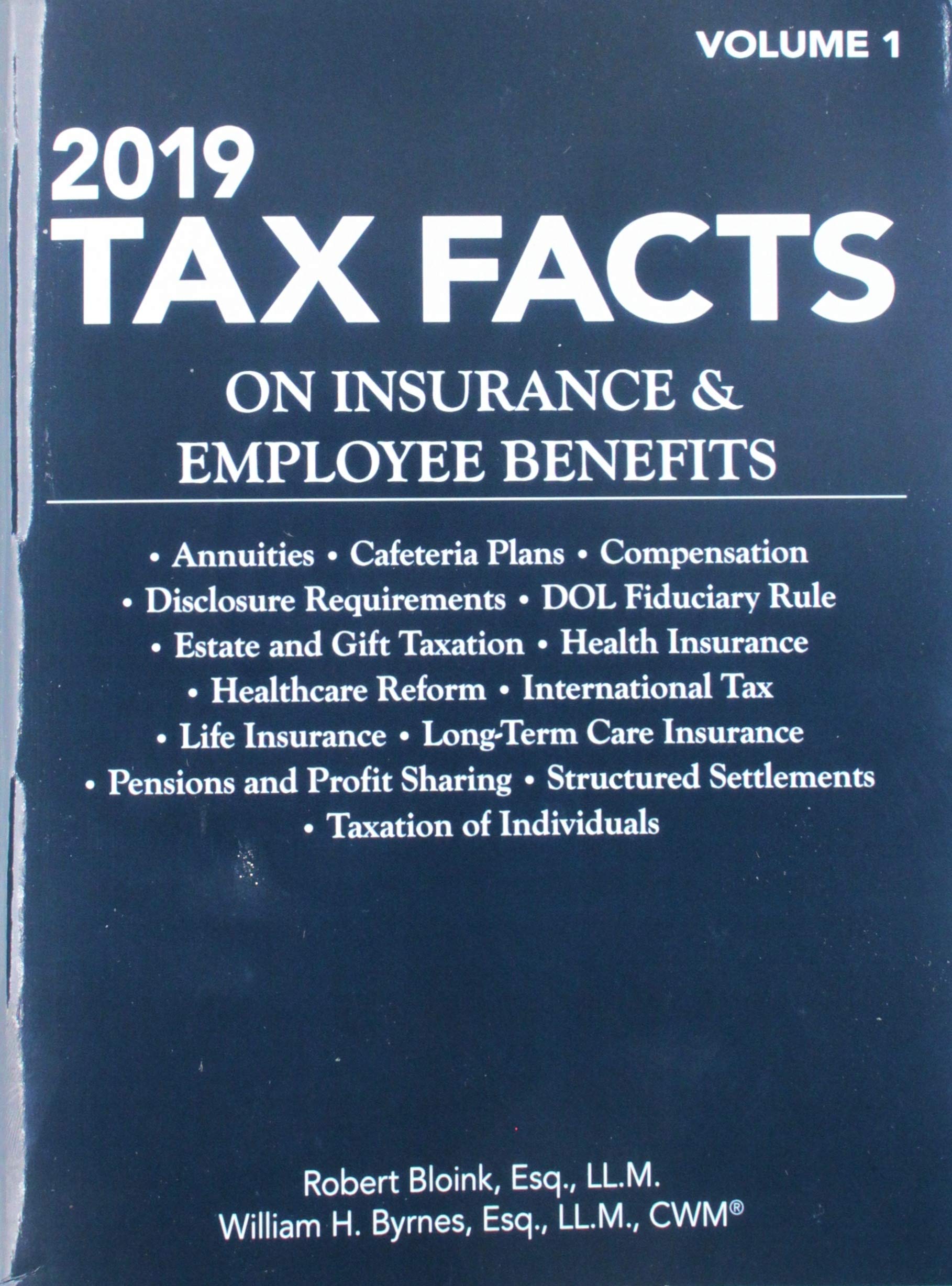 2019 Tax Facts on Insurance & Employee Benefits, Vol 1 & 2 used book depot