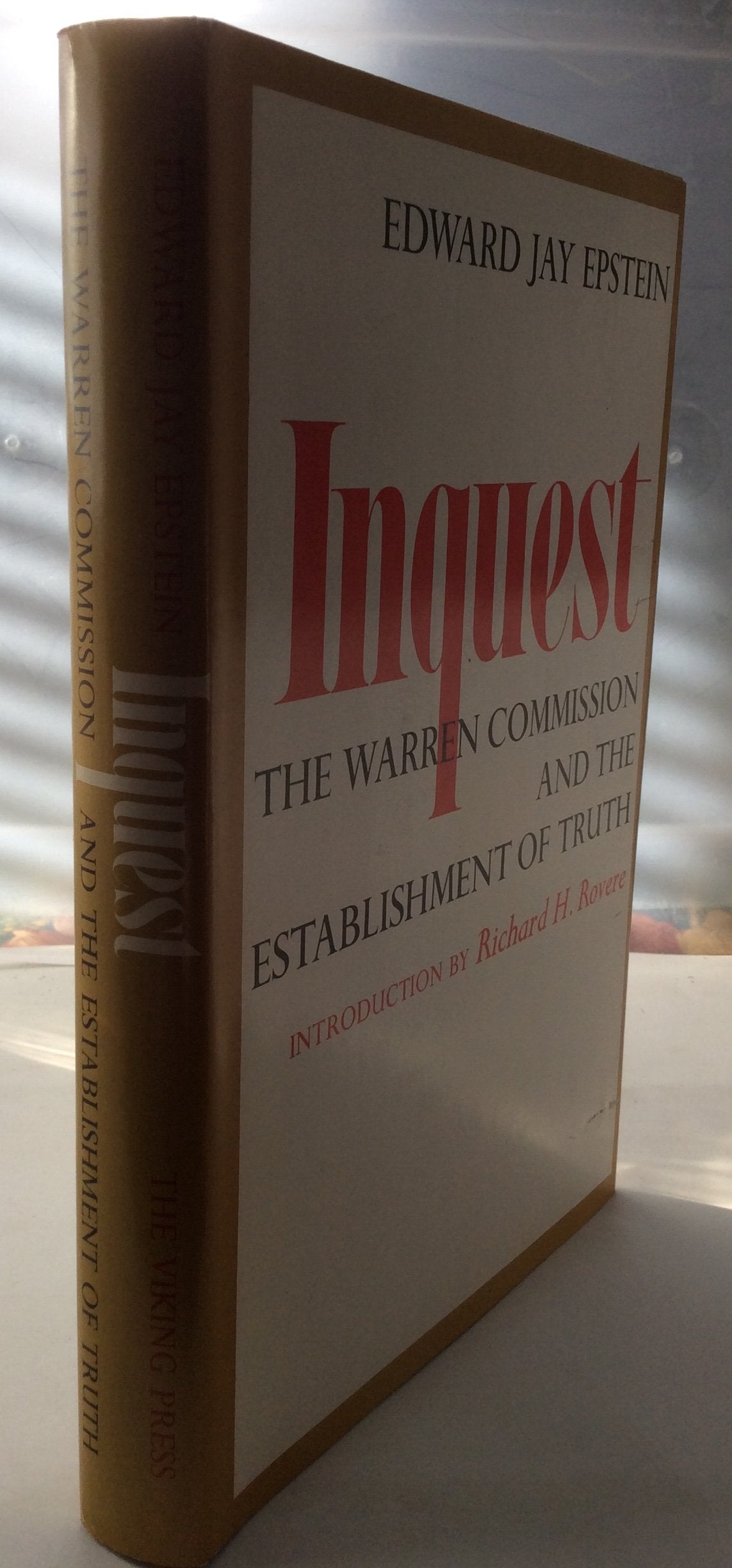 Inquest: The Warren Commission and the Establishment of Truth used book depot