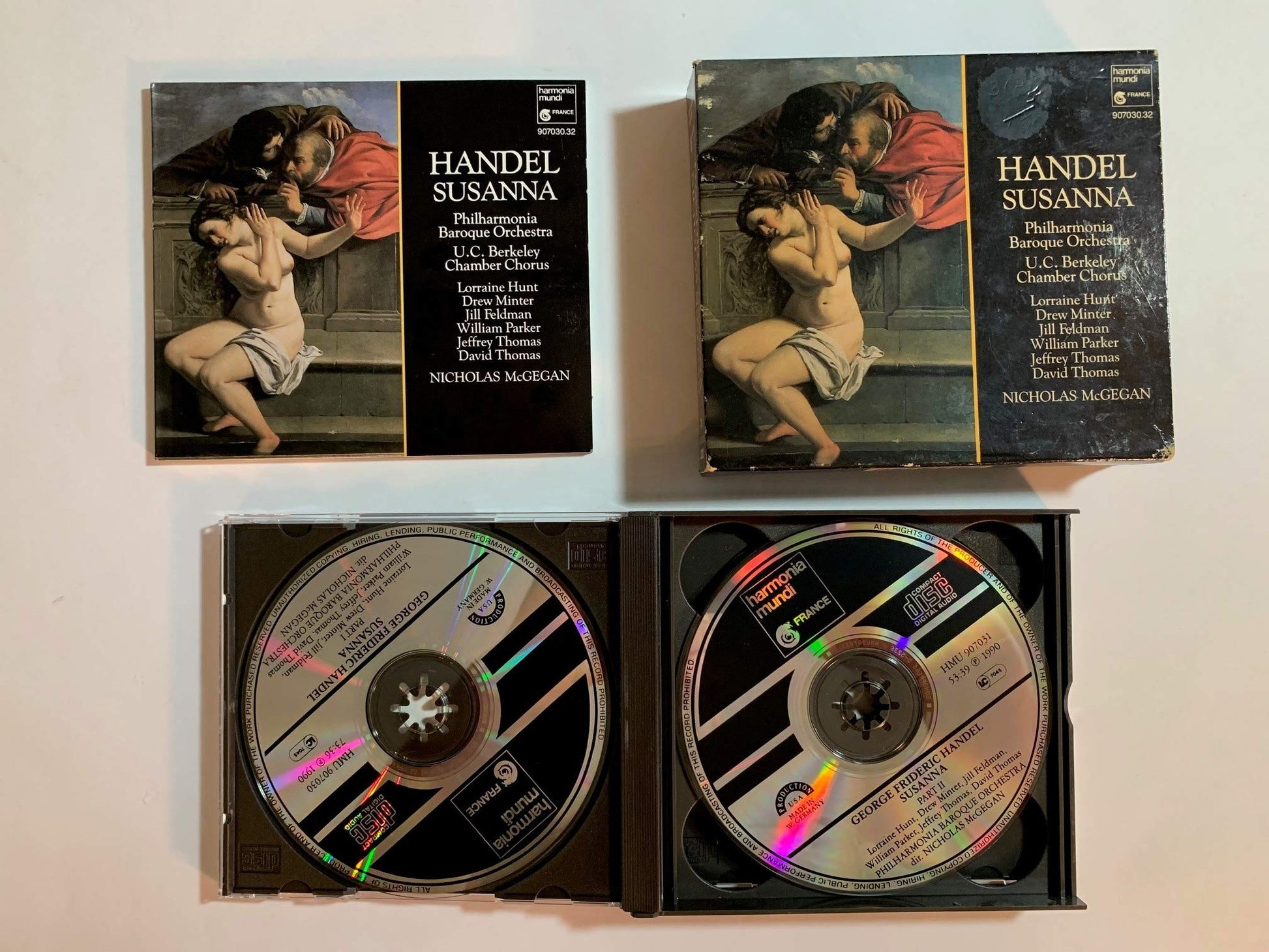 Handel - Susanna / Hunt, Minter, Feldman, W. Parker, J. Thomas, D. Thomas, PBO, McGegan used book depot