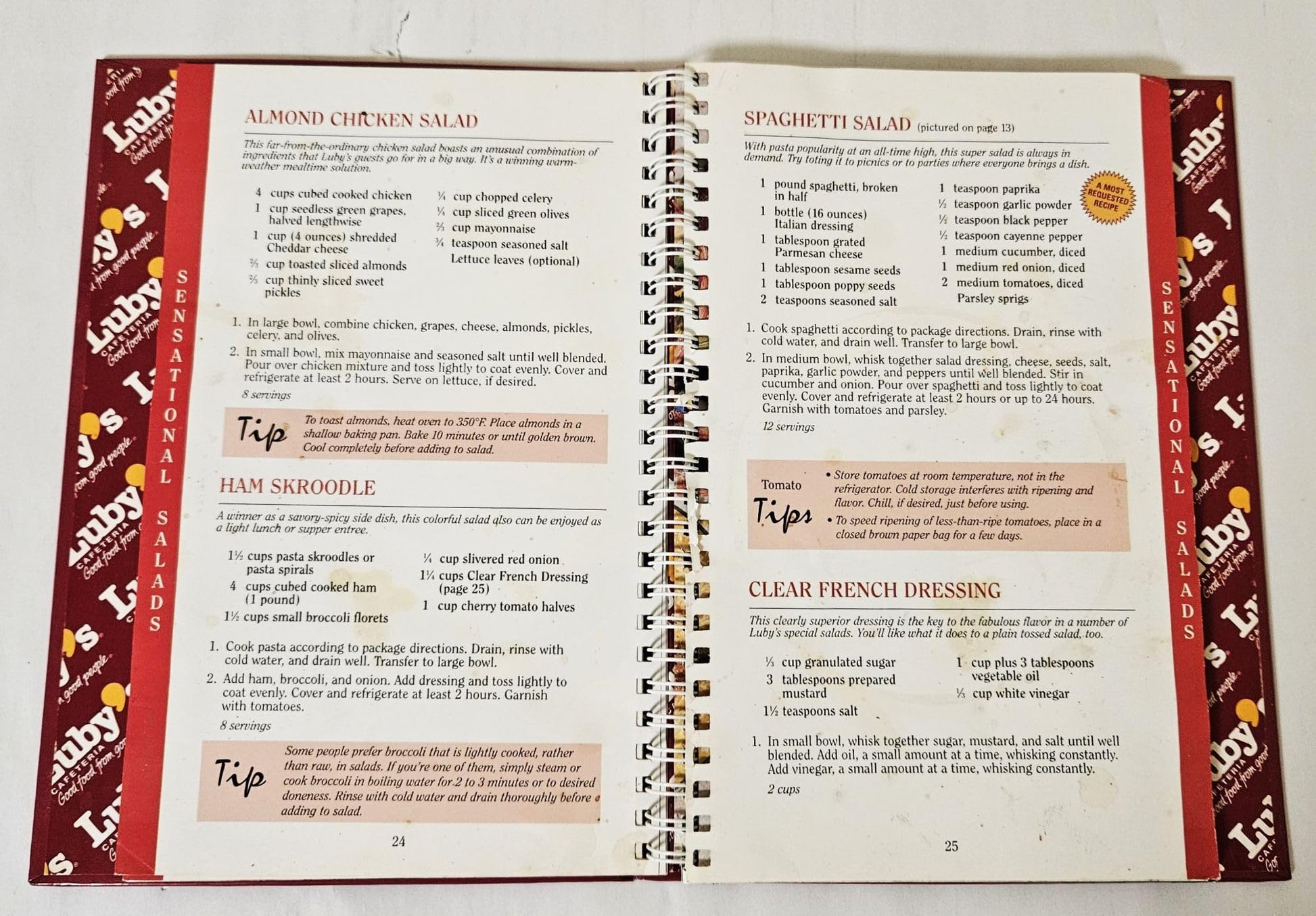 Luby's Cafeteria 50th Anniversary Recipe Collection used book depot