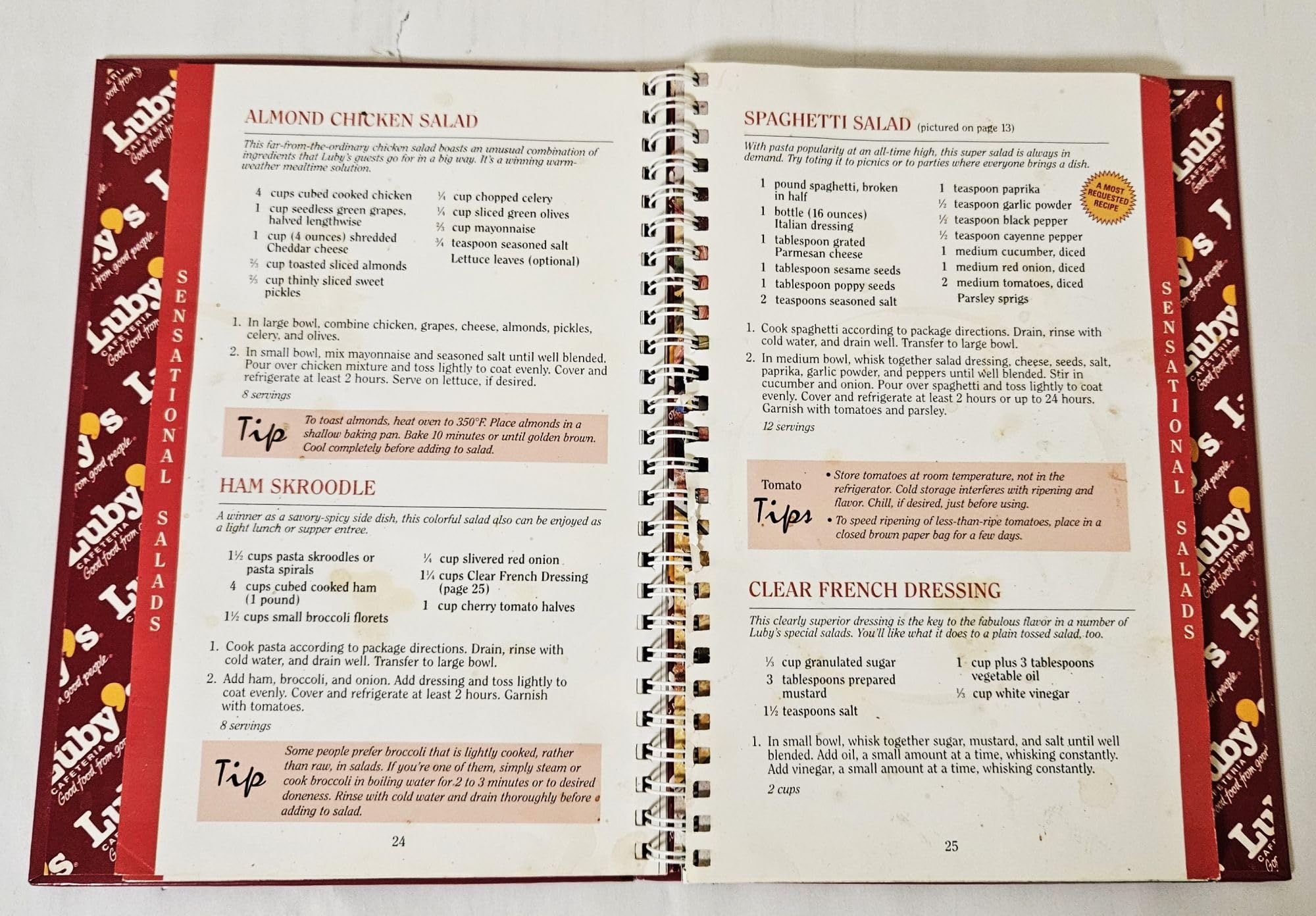 Luby's Cafeteria 50th Anniversary Recipe Collection used book depot